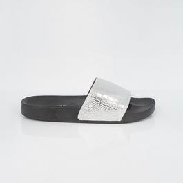 Brave Soul Mens Metallic Crocodile Strap Slider