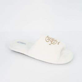 Brave Soul Mens Open Toe Emboridered Logo Slipper