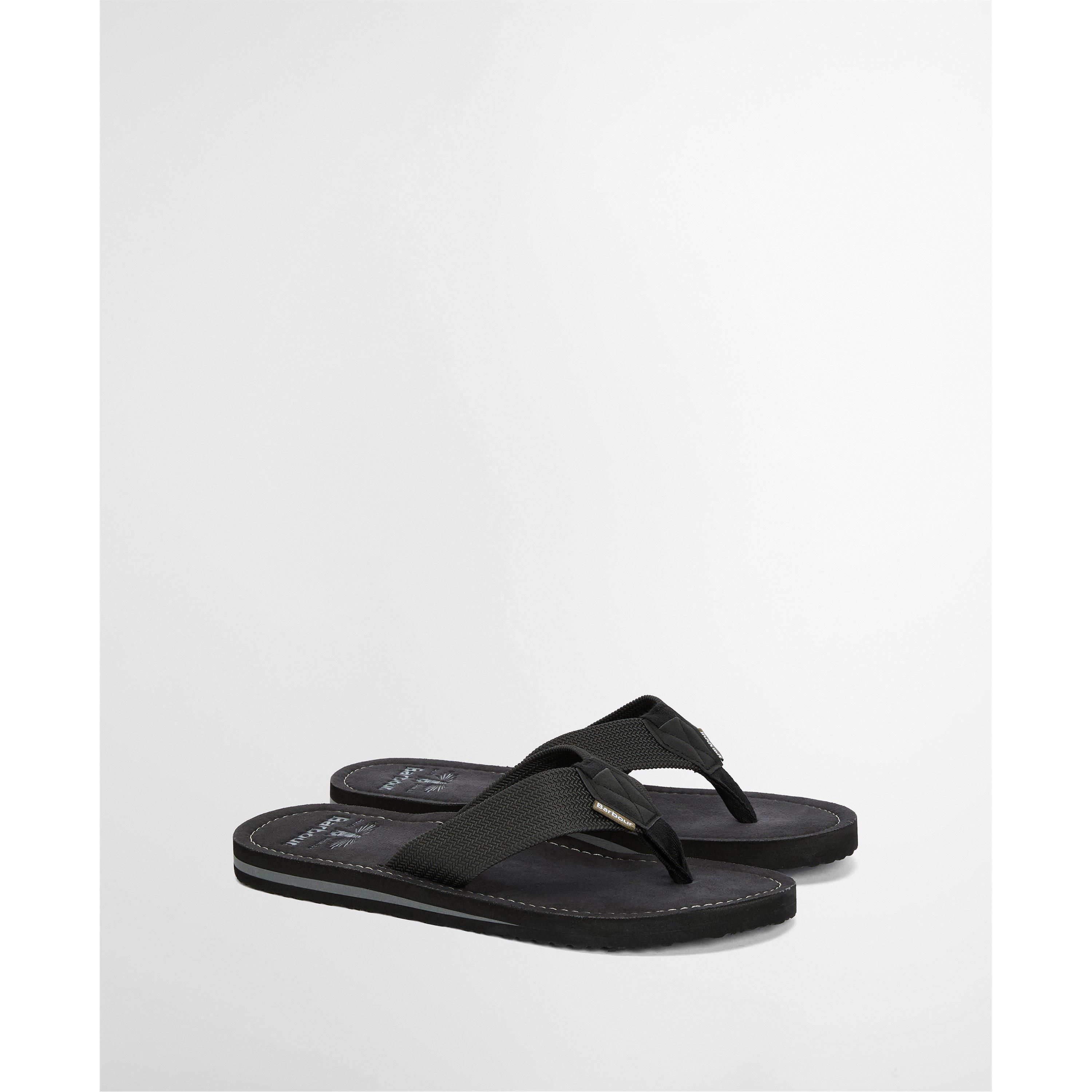 BK11 Black - Barbour - Mens Toeman Beach Sandal - 10