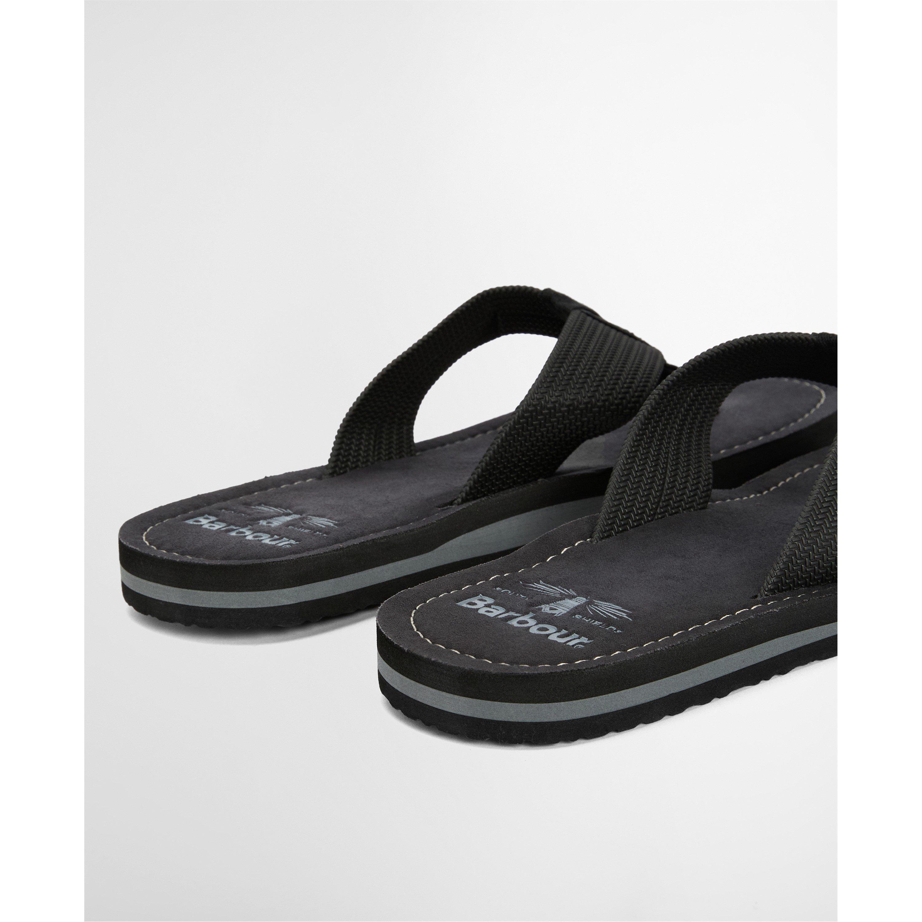 BK11 Black - Barbour - Mens Toeman Beach Sandal - 13