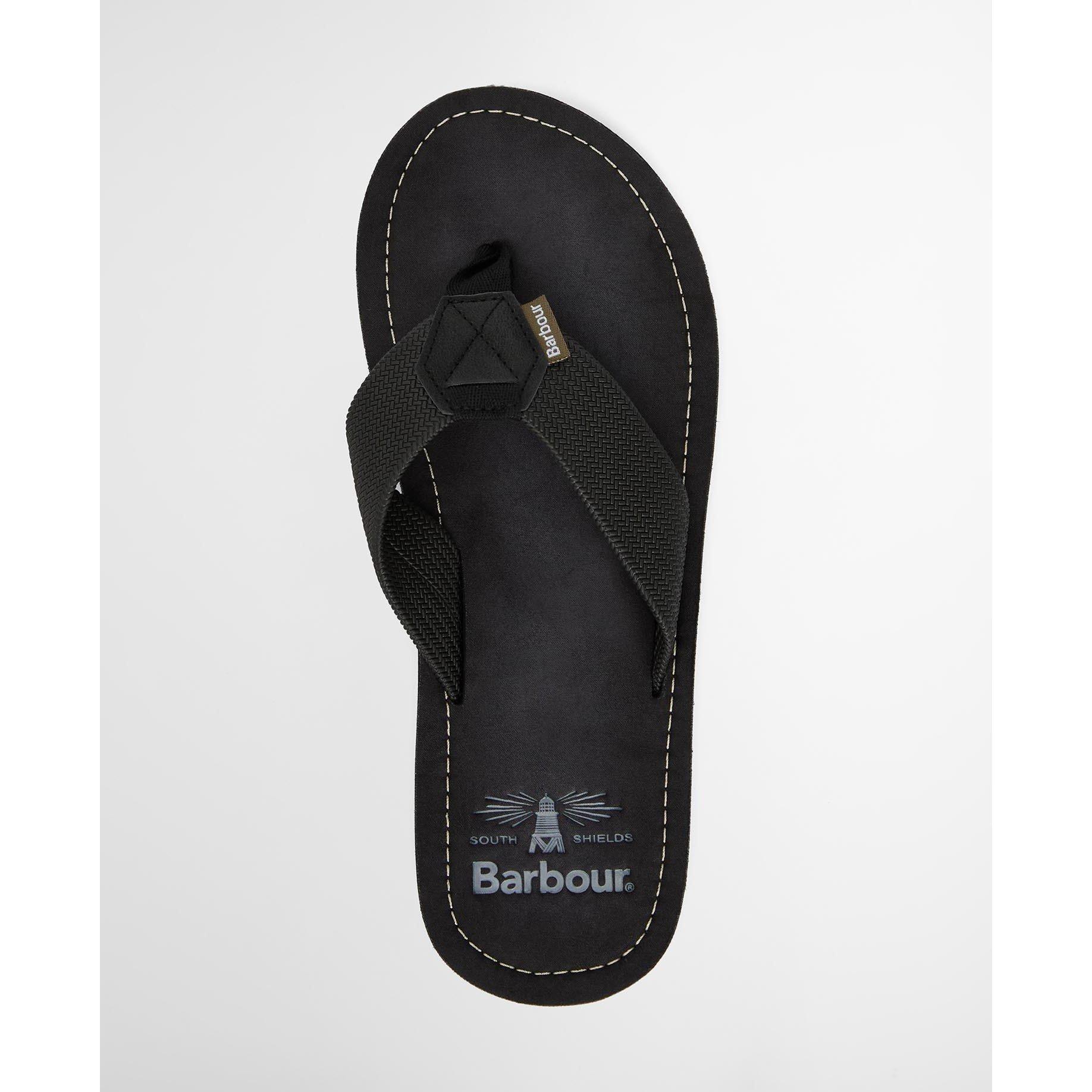BK11 Black - Barbour - Mens Toeman Beach Sandal - 5