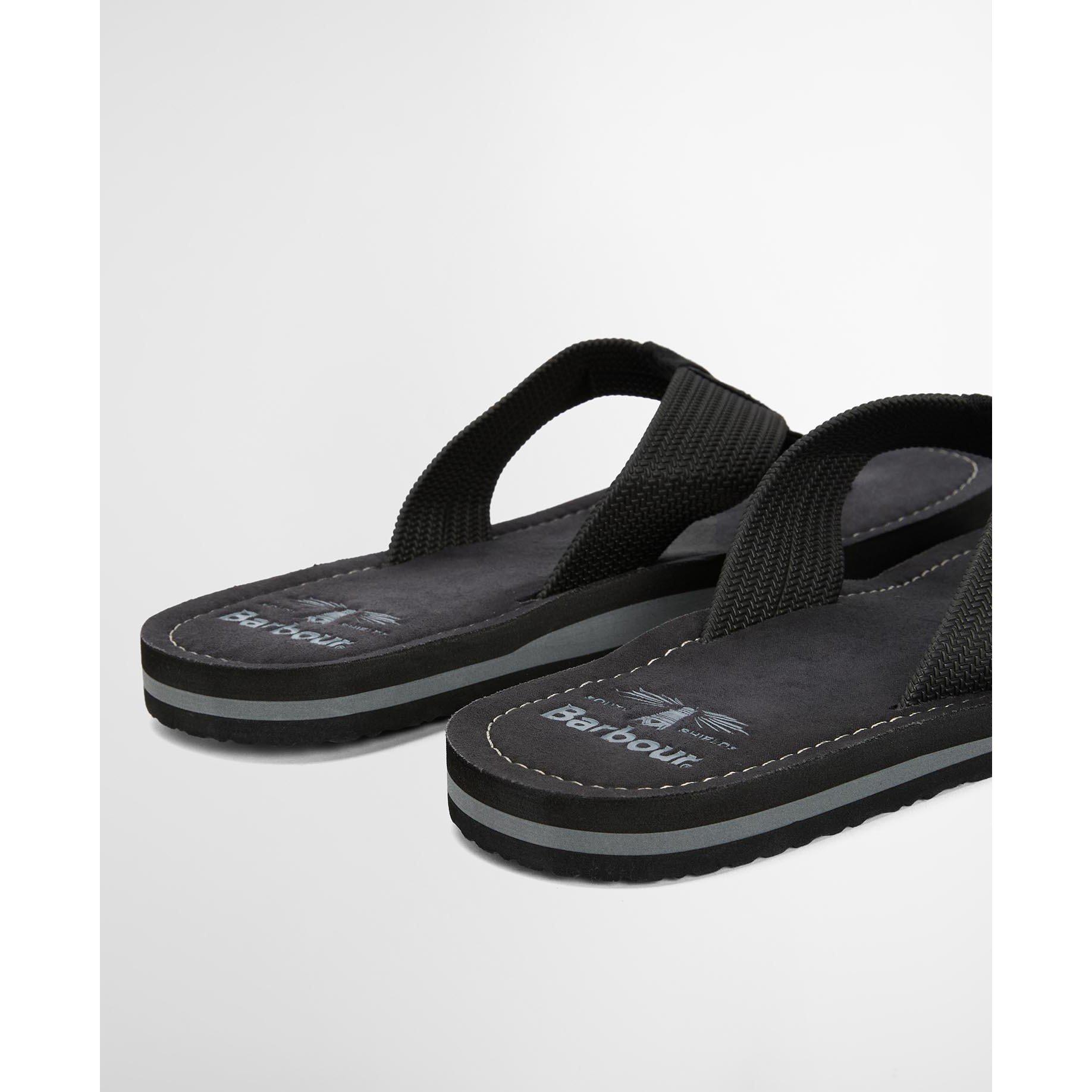 BK11 Black - Barbour - Mens Toeman Beach Sandal - 6