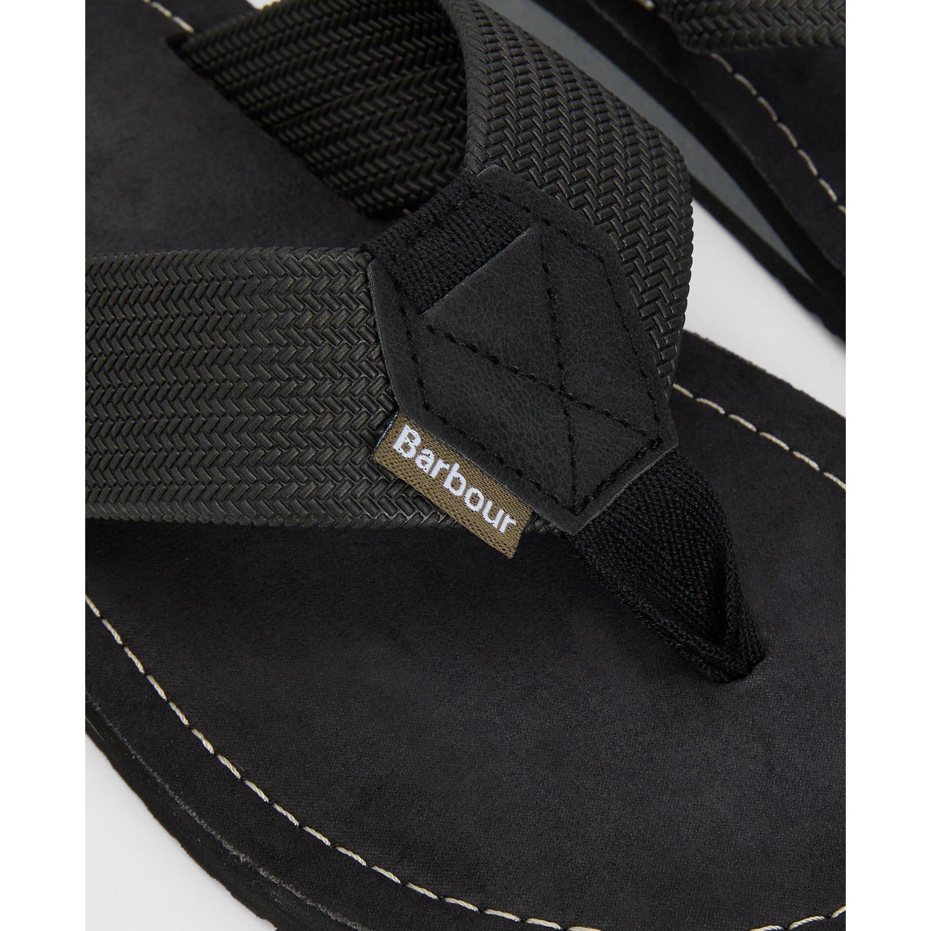 BK11 Black - Barbour - Mens Toeman Beach Sandal - 7