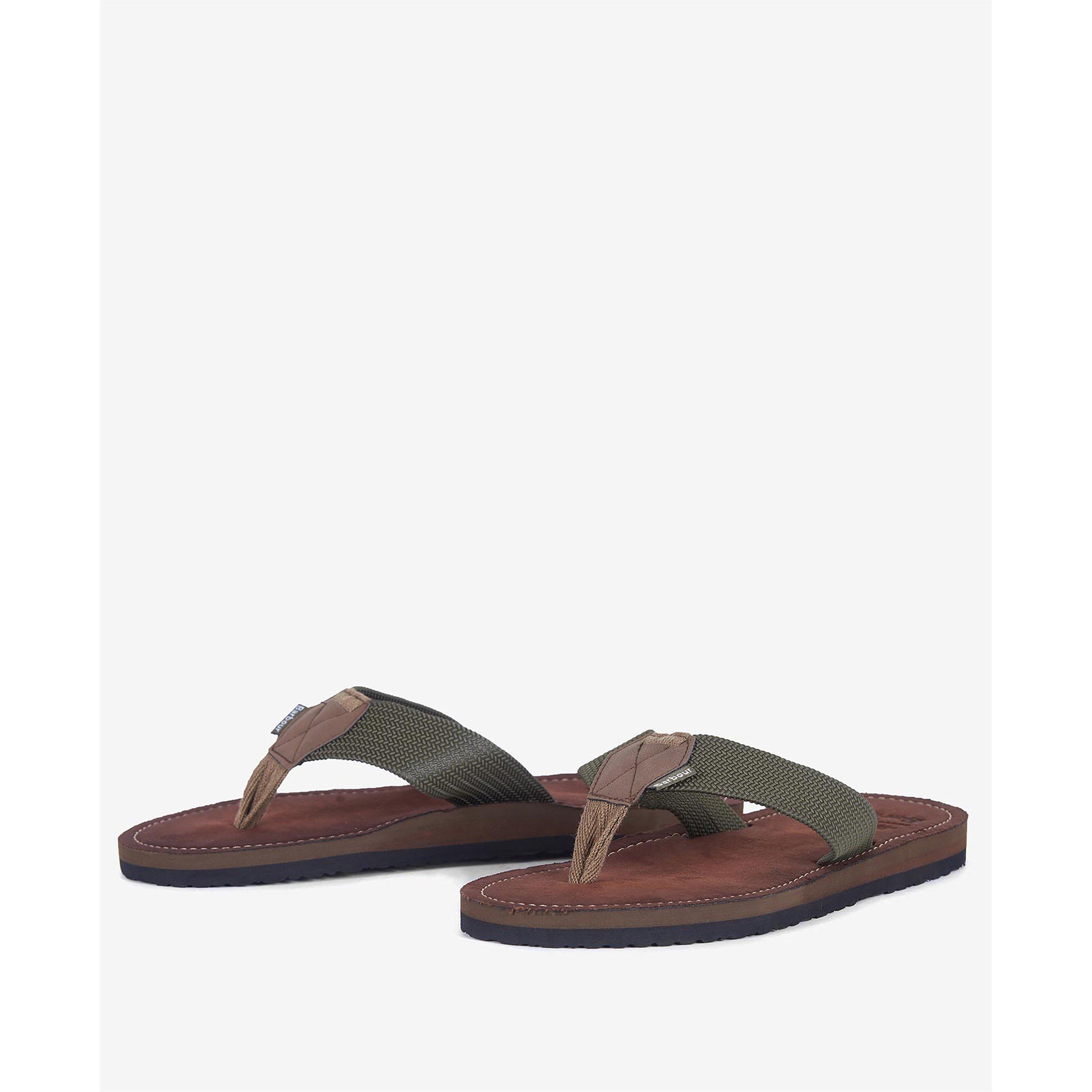 OL52 Olive - Barbour - Mens Toeman Beach Sandal - 4