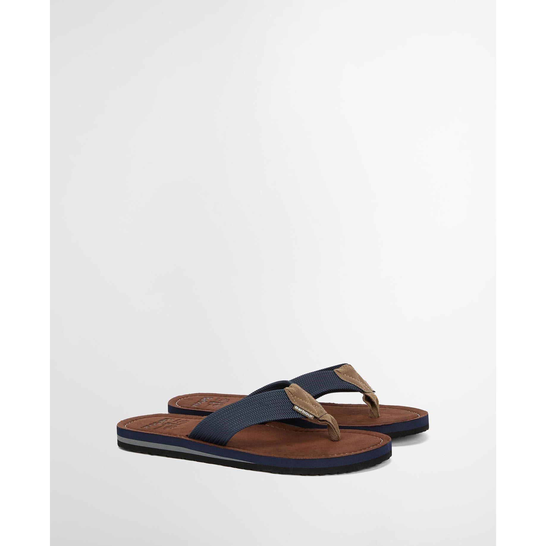 NY98 Navy - Barbour - Mens Toeman Beach Sandal - 5