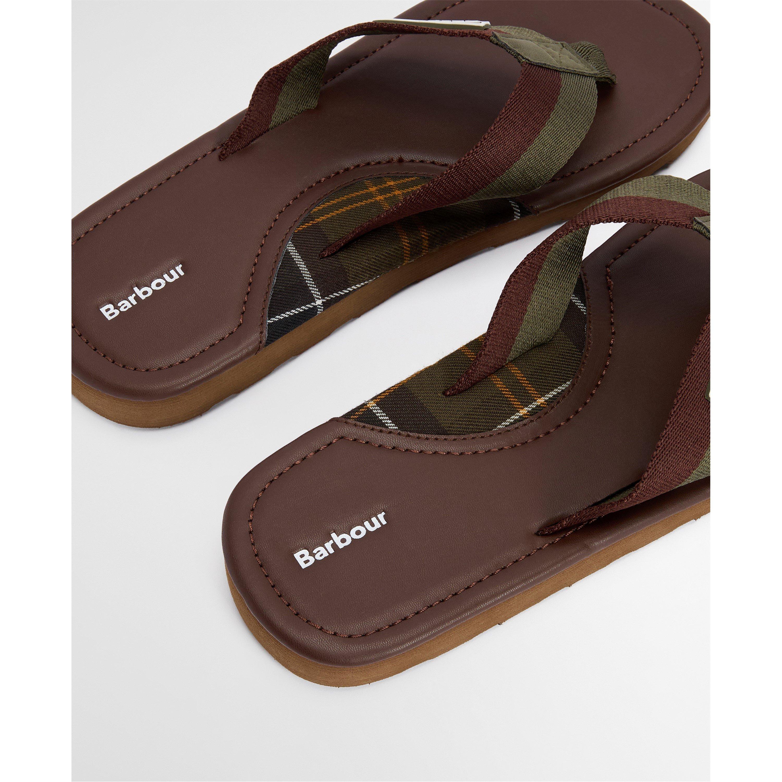 BR95 Choc/Olive - Barbour - Mens Harker Sandals - 5