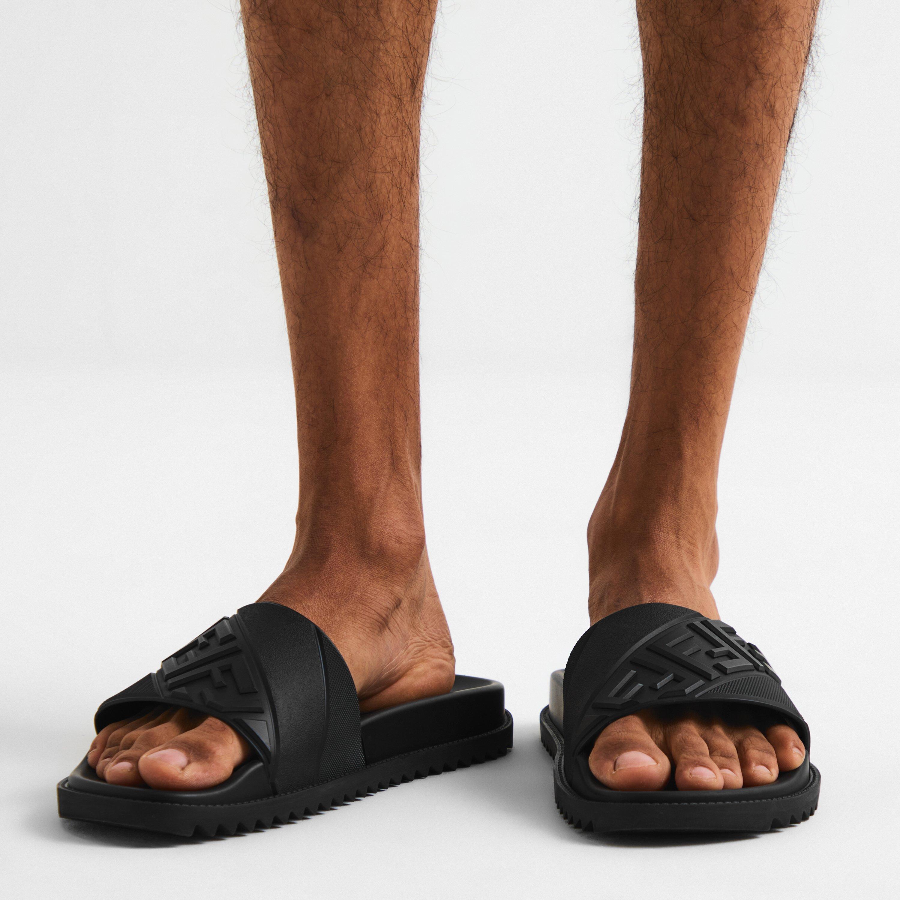Black - Fendi - Men's Diag Slide Pool Sliders - 3