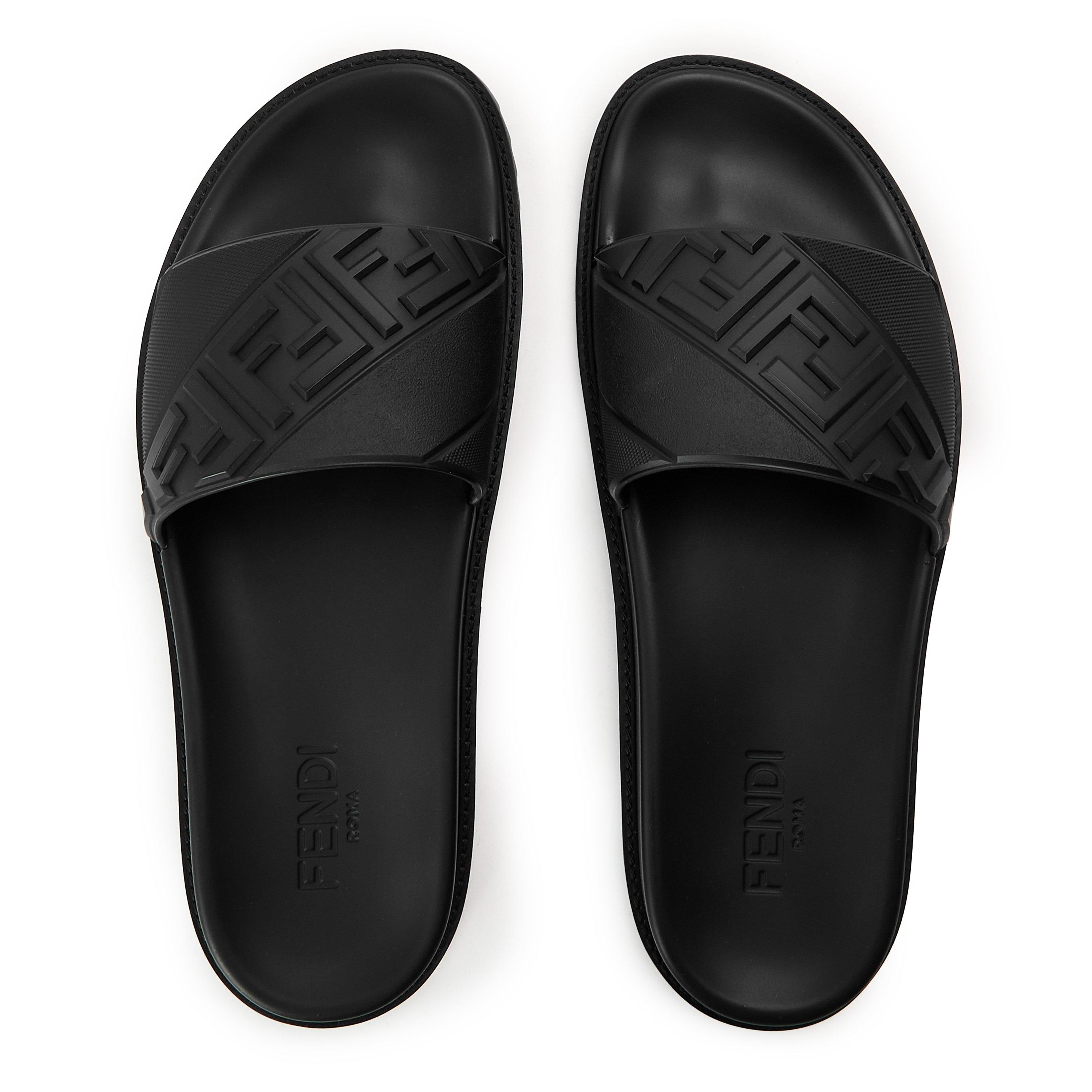 Black - Fendi - Men's Diag Slide Pool Sliders - 5