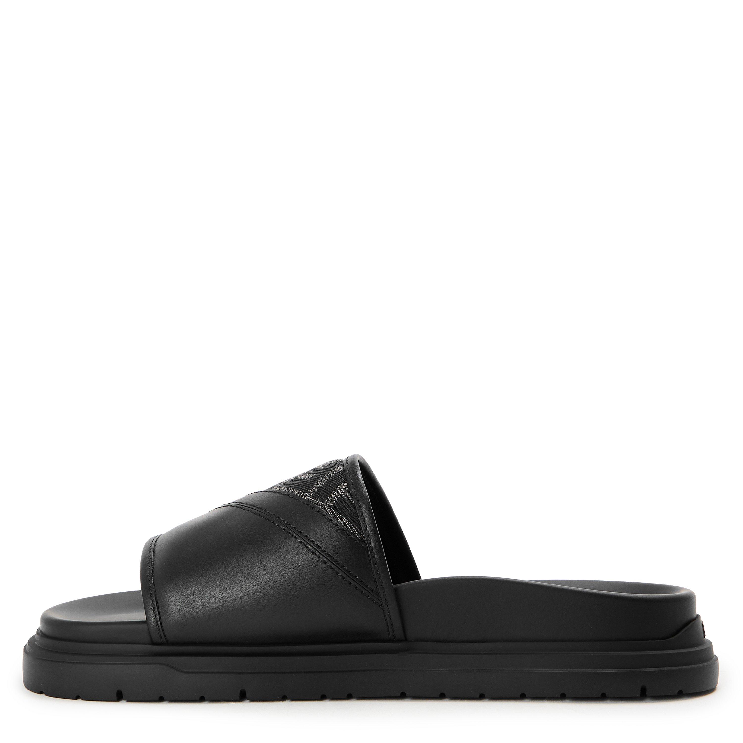 Black/Grey - Fendi - Men's FF Slide Pool Sliders - 2