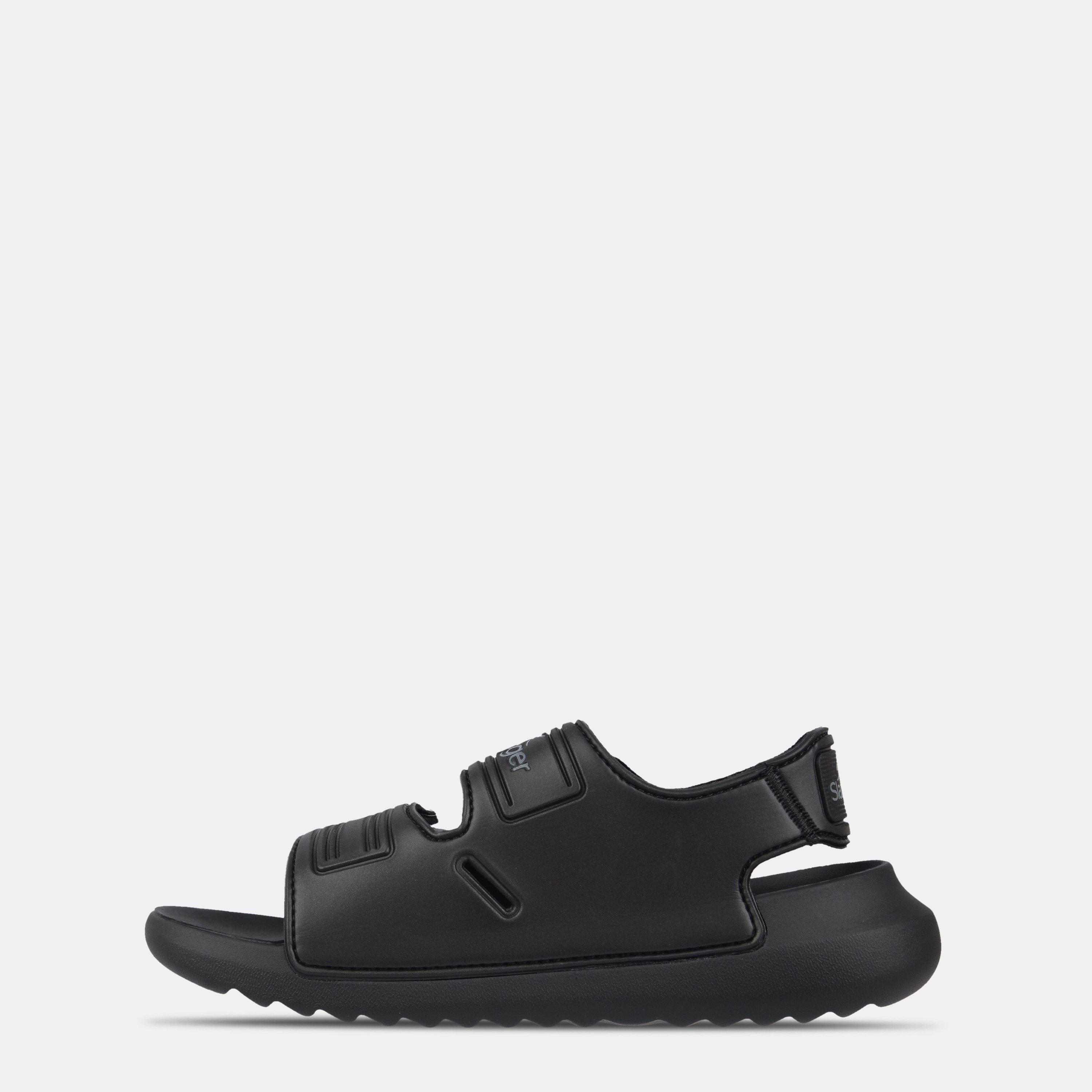 Black - Slazenger - Kids' Hook and Loop Sports Sandals - 2