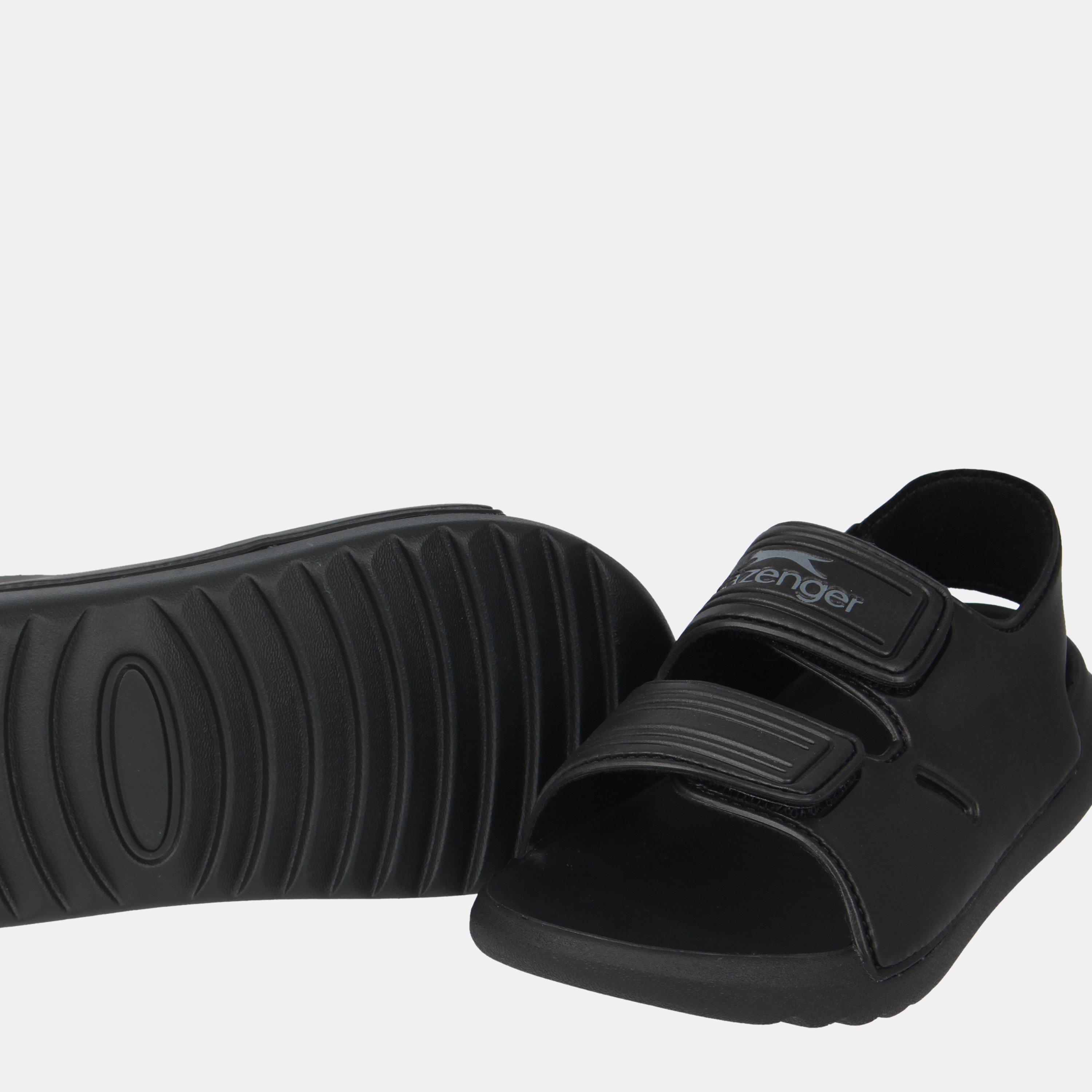 Black - Slazenger - Kids' Hook and Loop Sports Sandals - 3
