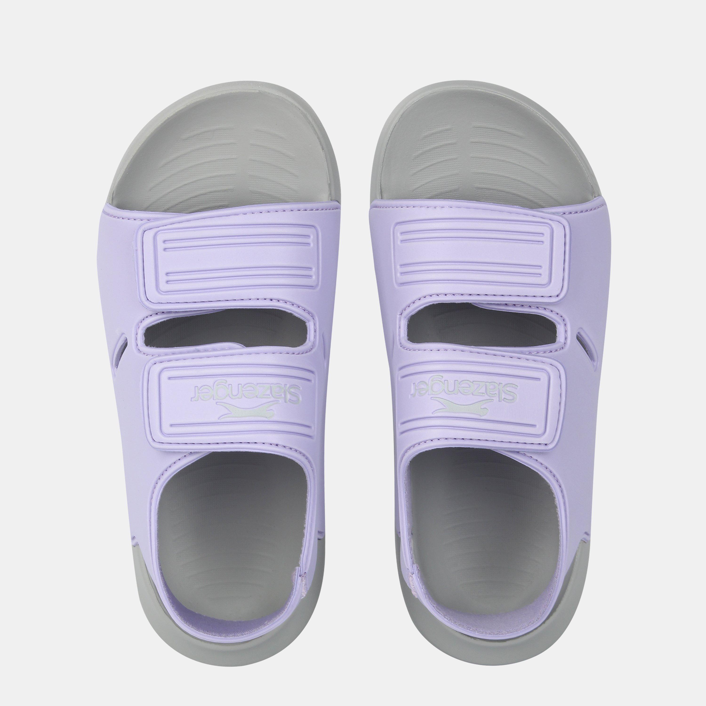 Purple - Slazenger - Kids' Hook and Loop Sports Sandals - 4