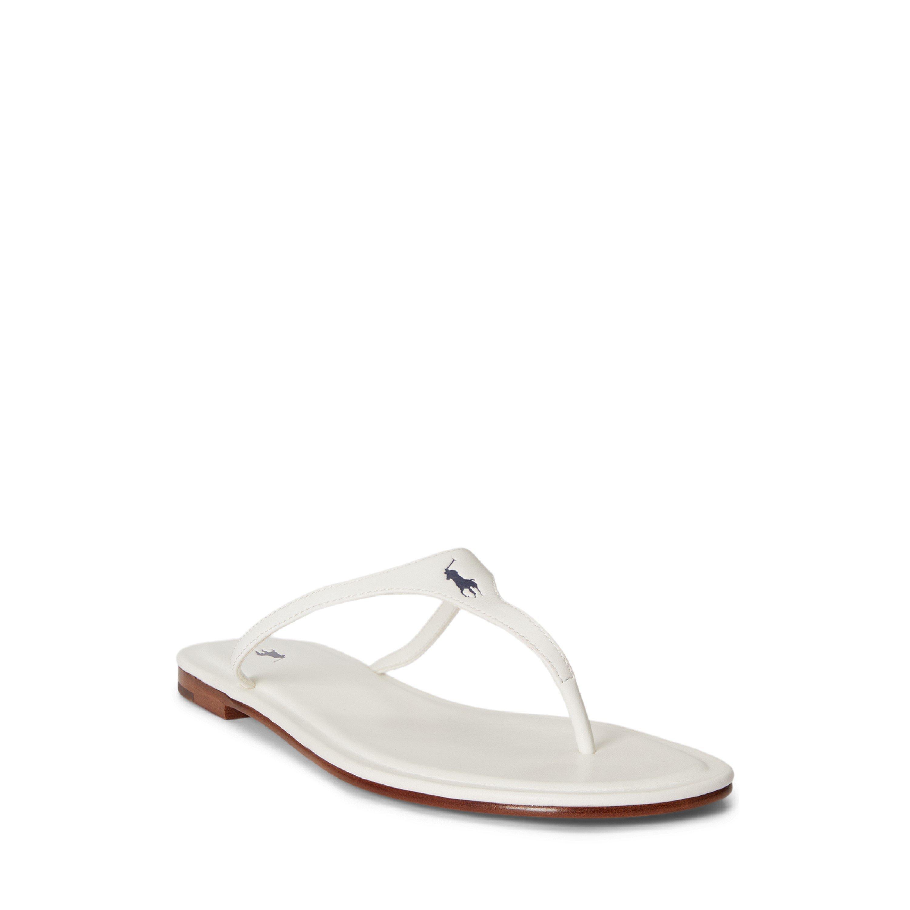 White - Polo Ralph Lauren - Womens Flip Flops - 3