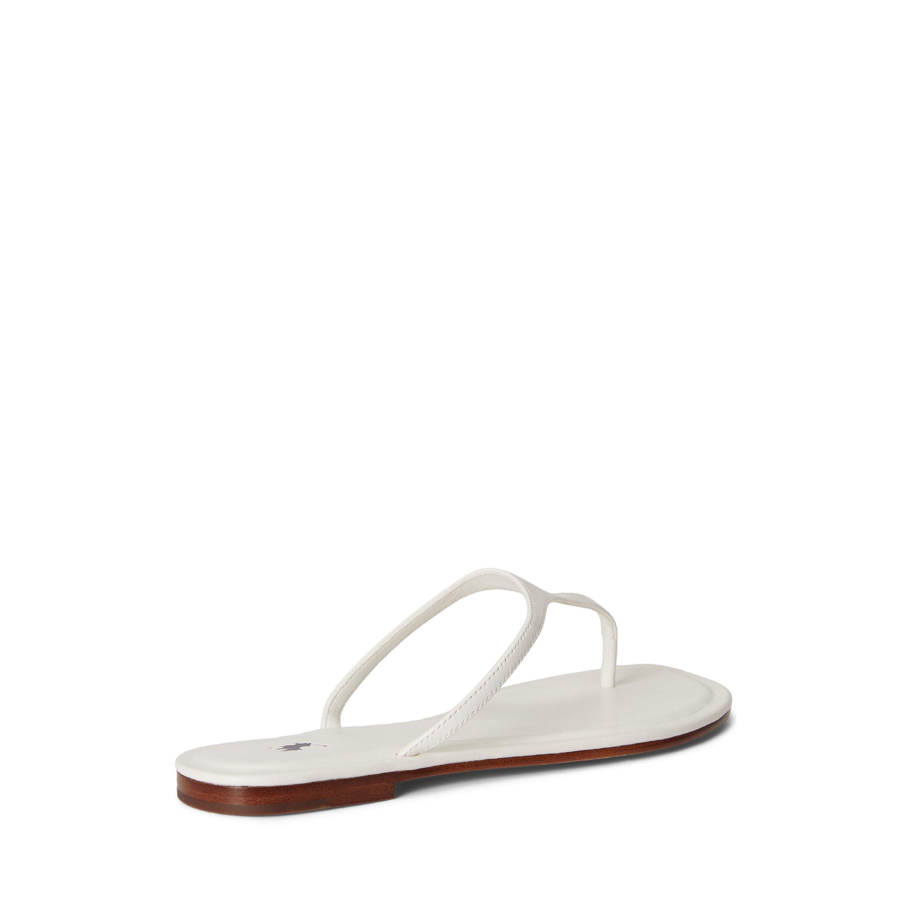 White - Polo Ralph Lauren - Womens Flip Flops - 4