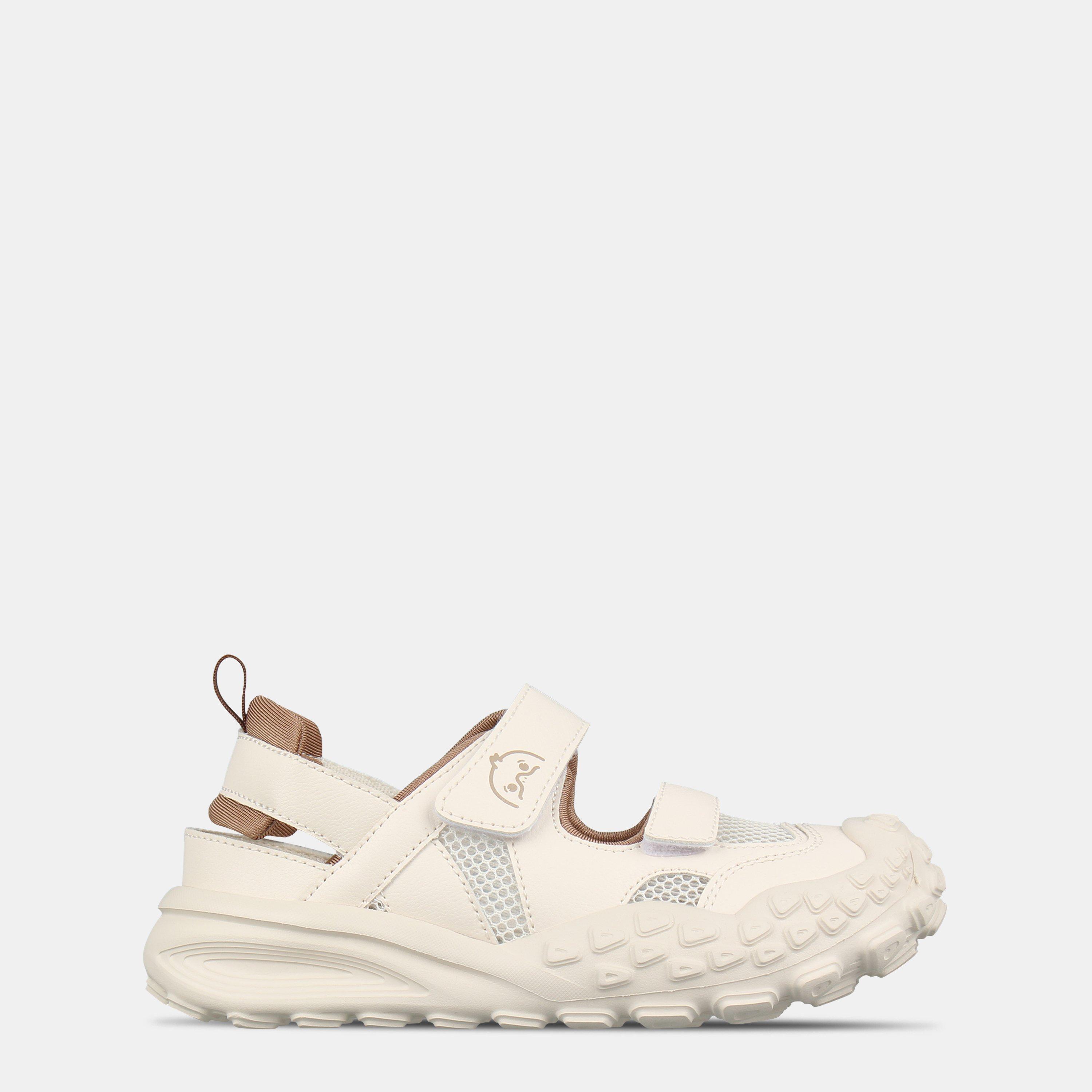 Beige - Fabric - Kids' Duck Hook and Loop Sports Sandals - 1