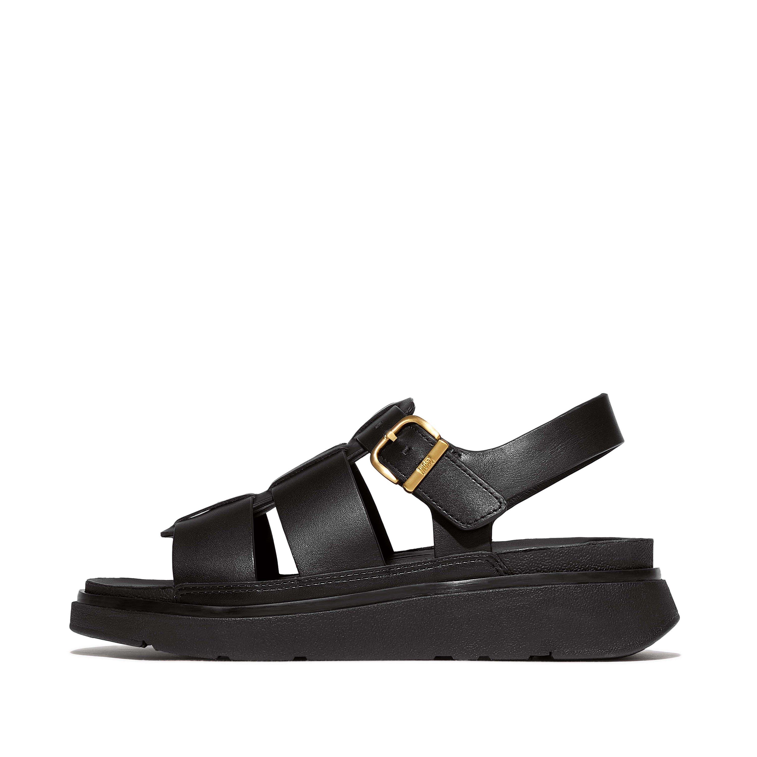 Fitflop Women's Gen-Ff Fisherman Sandals - Leather Black - 4 (37)