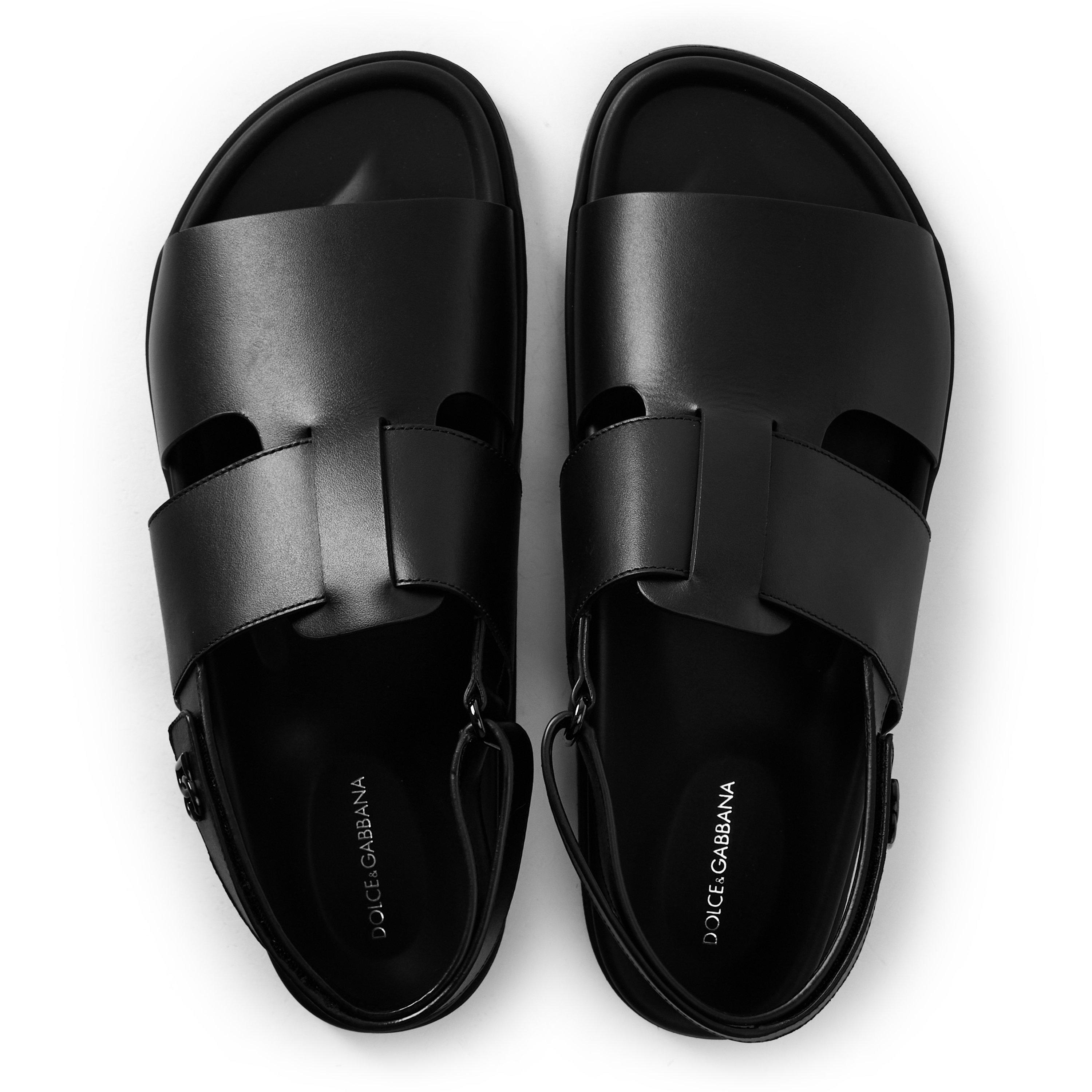 Black - Dolce and Gabbana - Men's Flat Sandals - 4