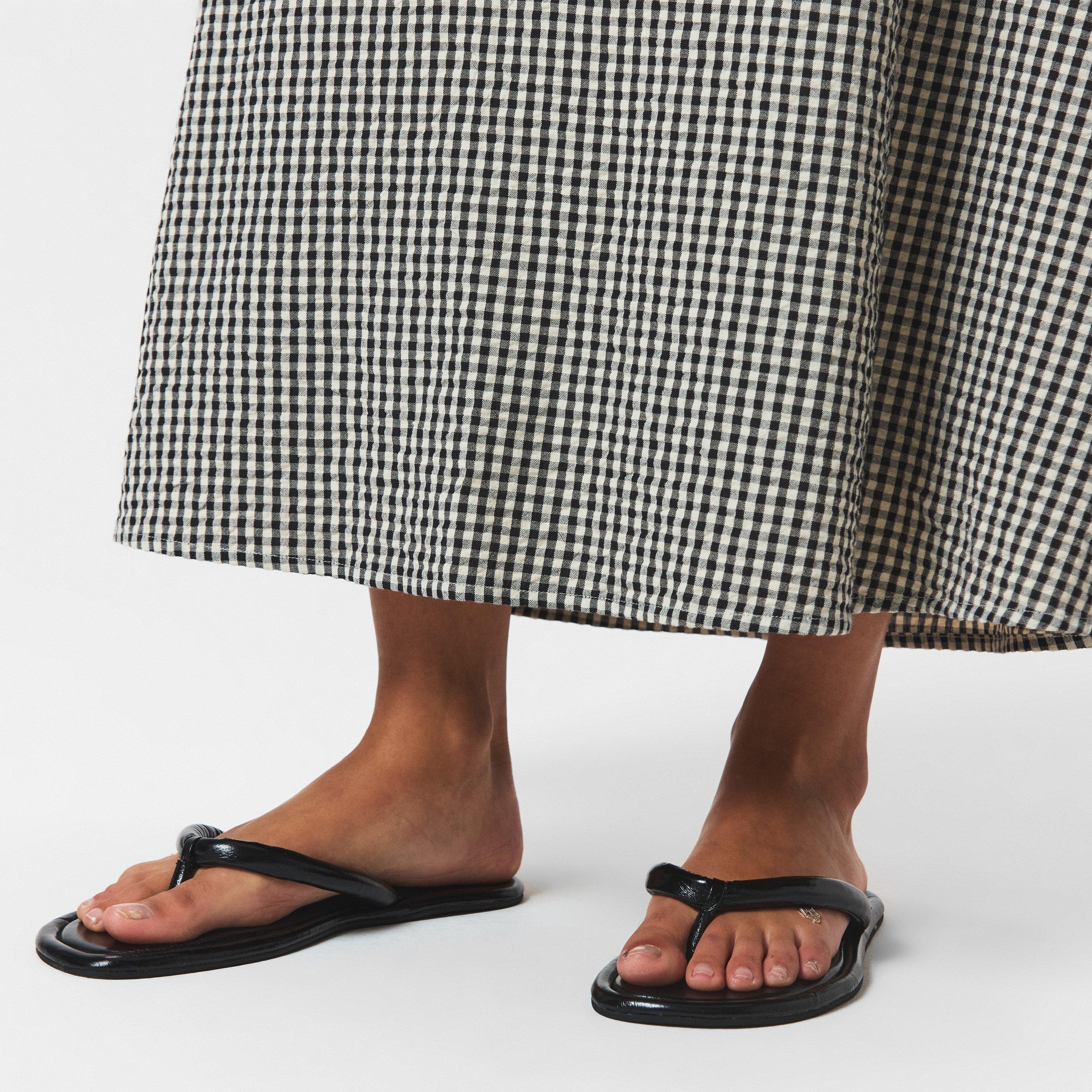 Black - Naked Wolfe - Grenada Leather Flip Flop - 3