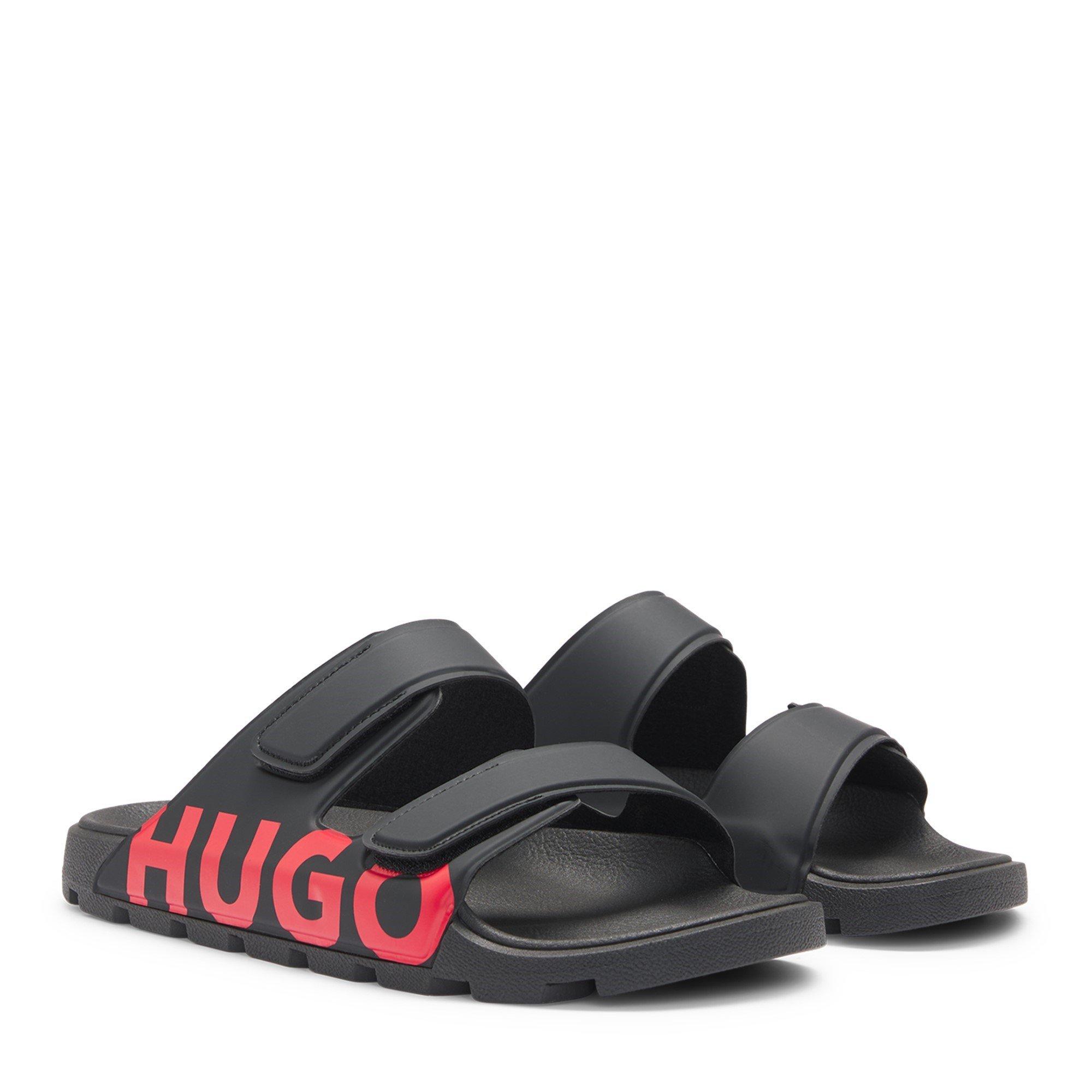 Black 001 - Hugo - Logo Sandals - 3