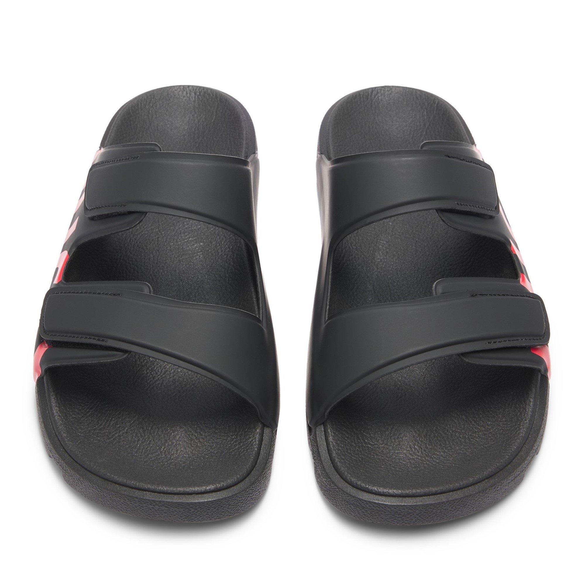Black 001 - Hugo - Logo Sandals - 8