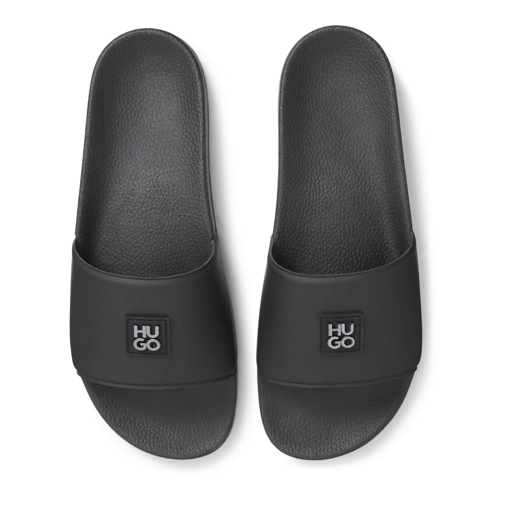 Hugo Mens HUGO Iconic Metal Stacked Logo Sliders | USC
