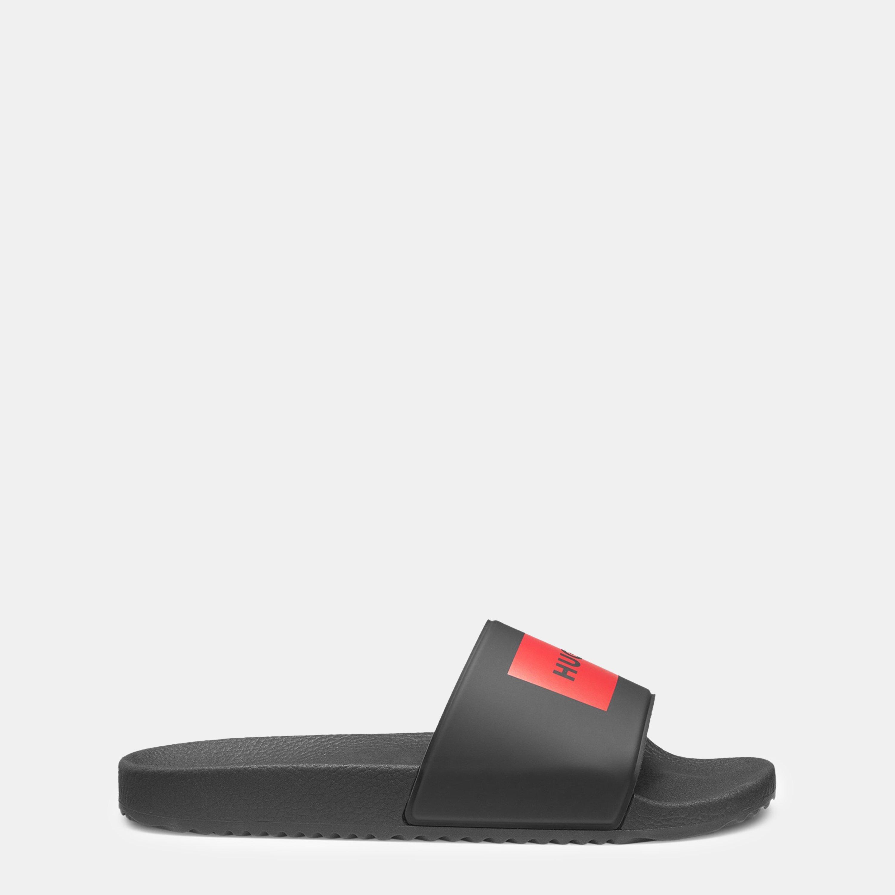 Hugo Men's Iconic Sliders With Logo Detail - Black 001 - 12 (46)