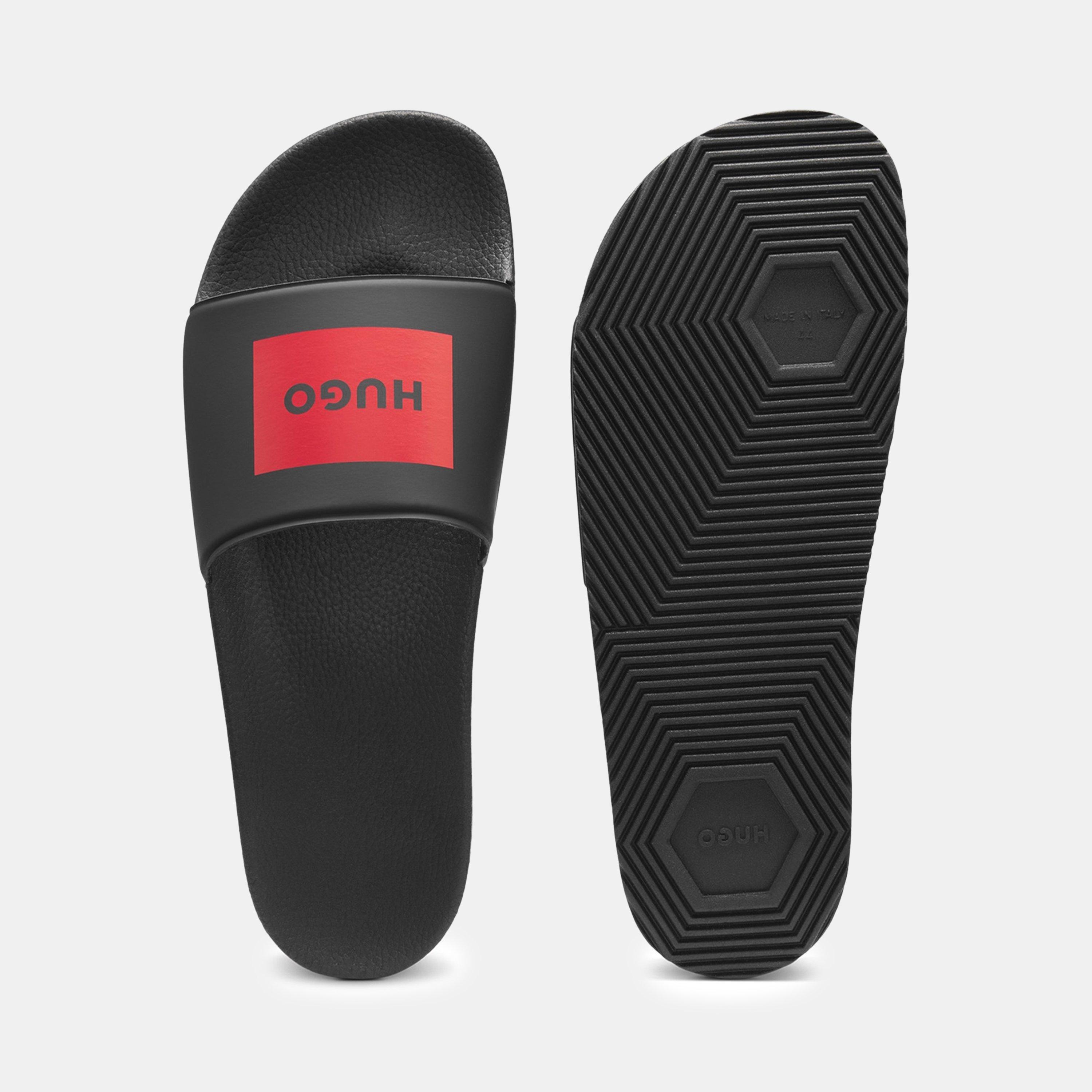 Hugo | Mens HUGO Iconic Sliders with Logo Detail | Flannels