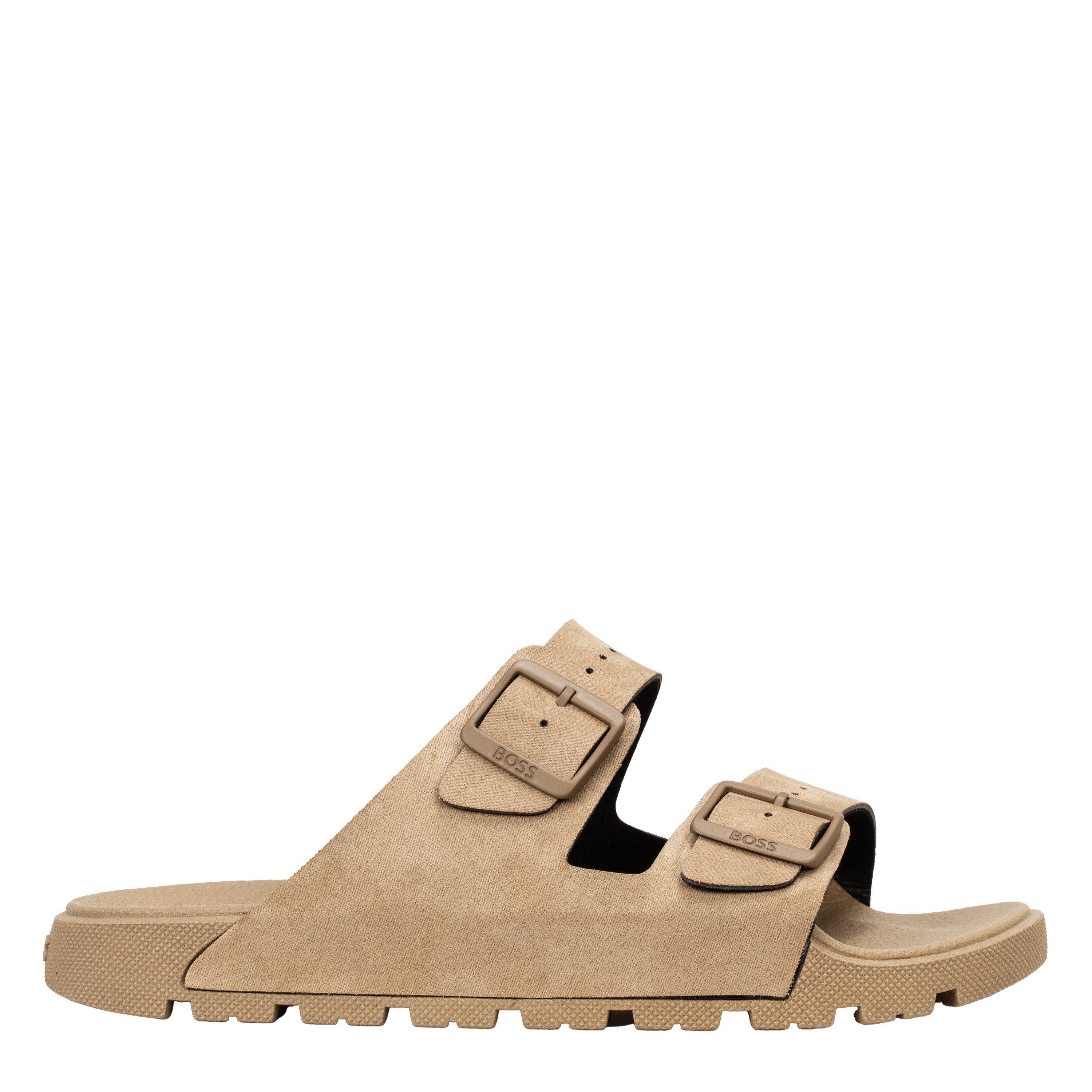 Boss Men's Sandals With Embossed Logo Detail And Adjustable Straps (Surfley) - Beige 262 - 9 (43)