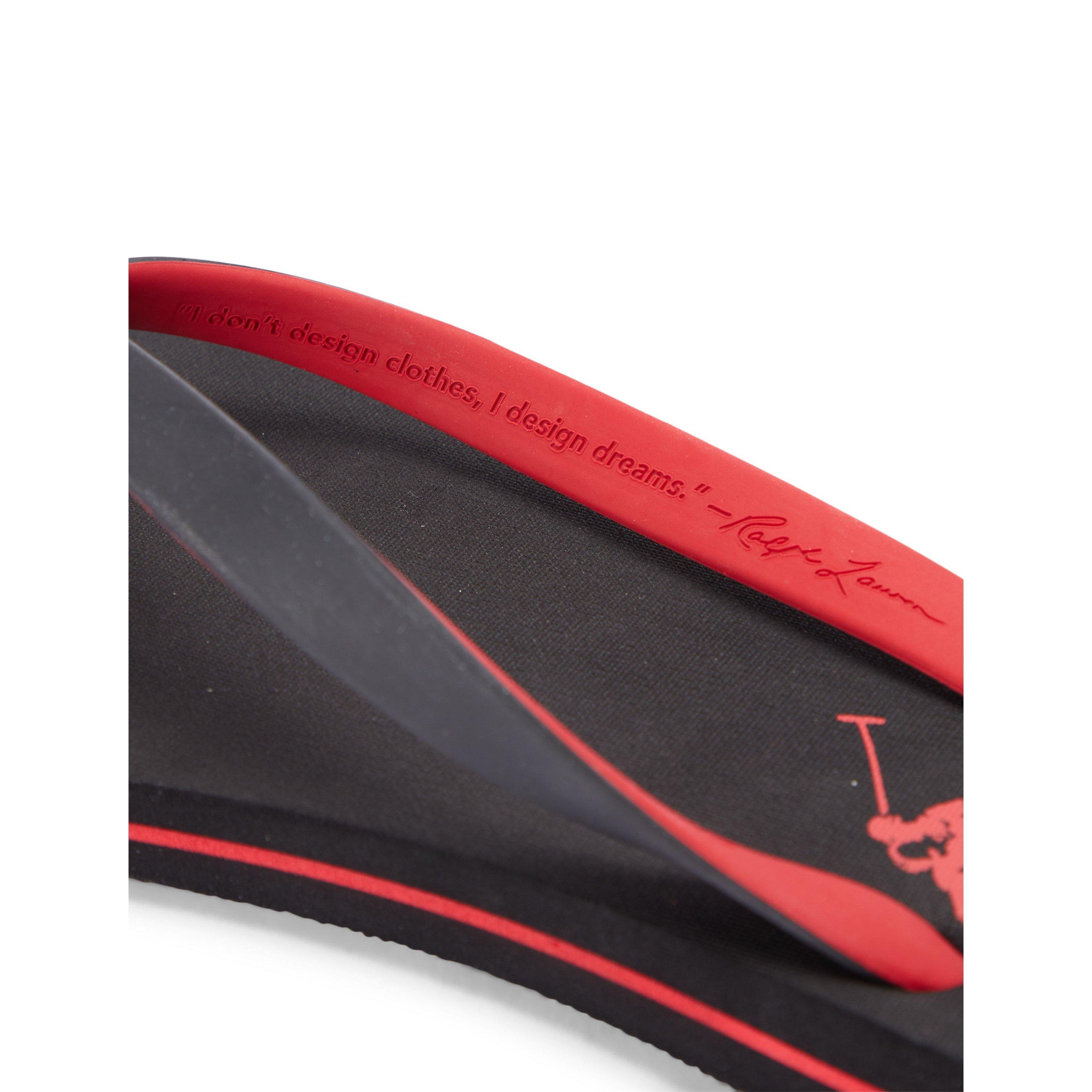 Black/Red - Polo Ralph Lauren - Men's Pool Sliders - 4