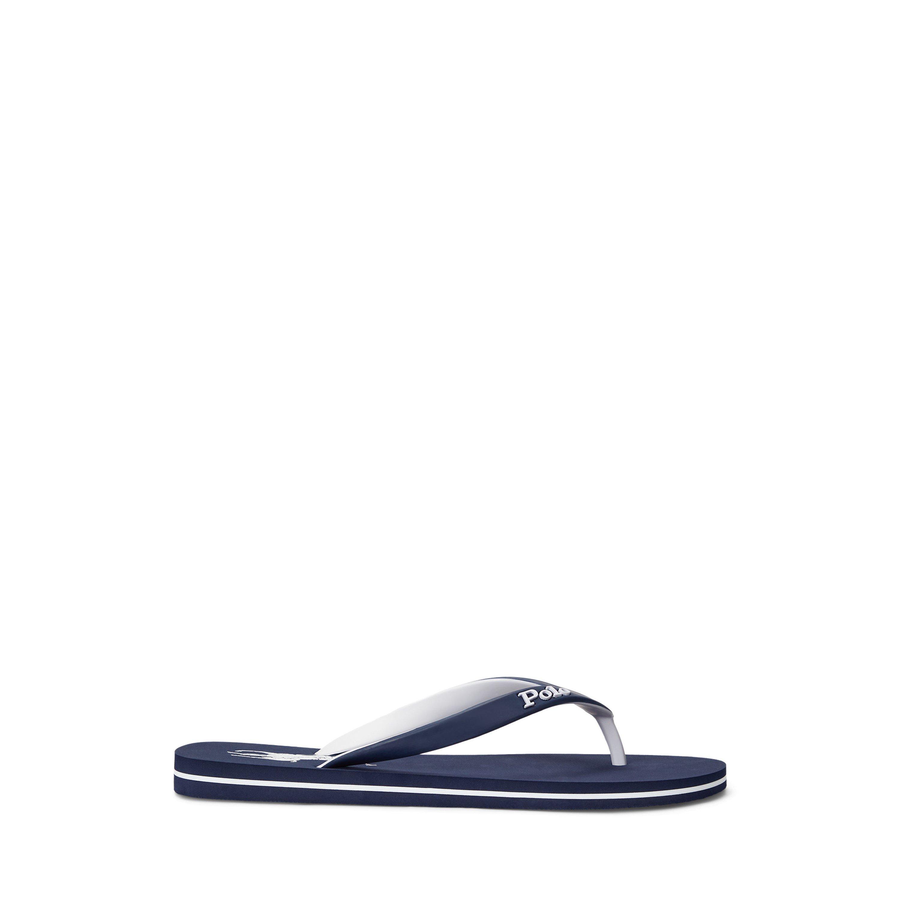 Polo Ralph Lauren Men's Navy/White Pool Sliders - 7 (41)