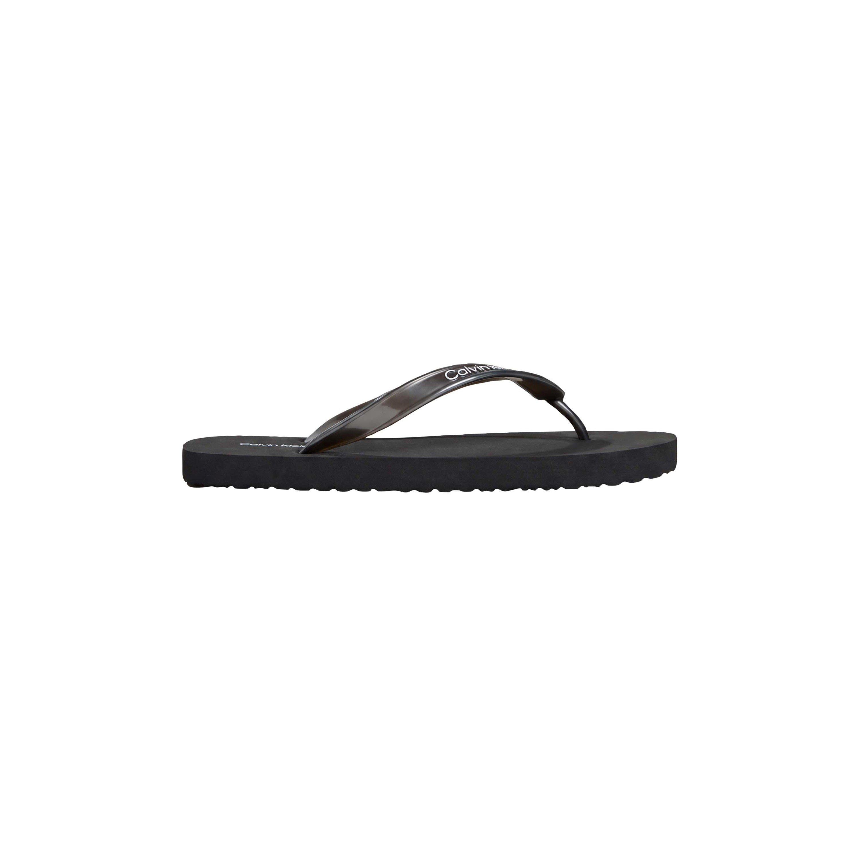 Calvin Klein Women's Flip Flops - Triple Black - 6 (39)