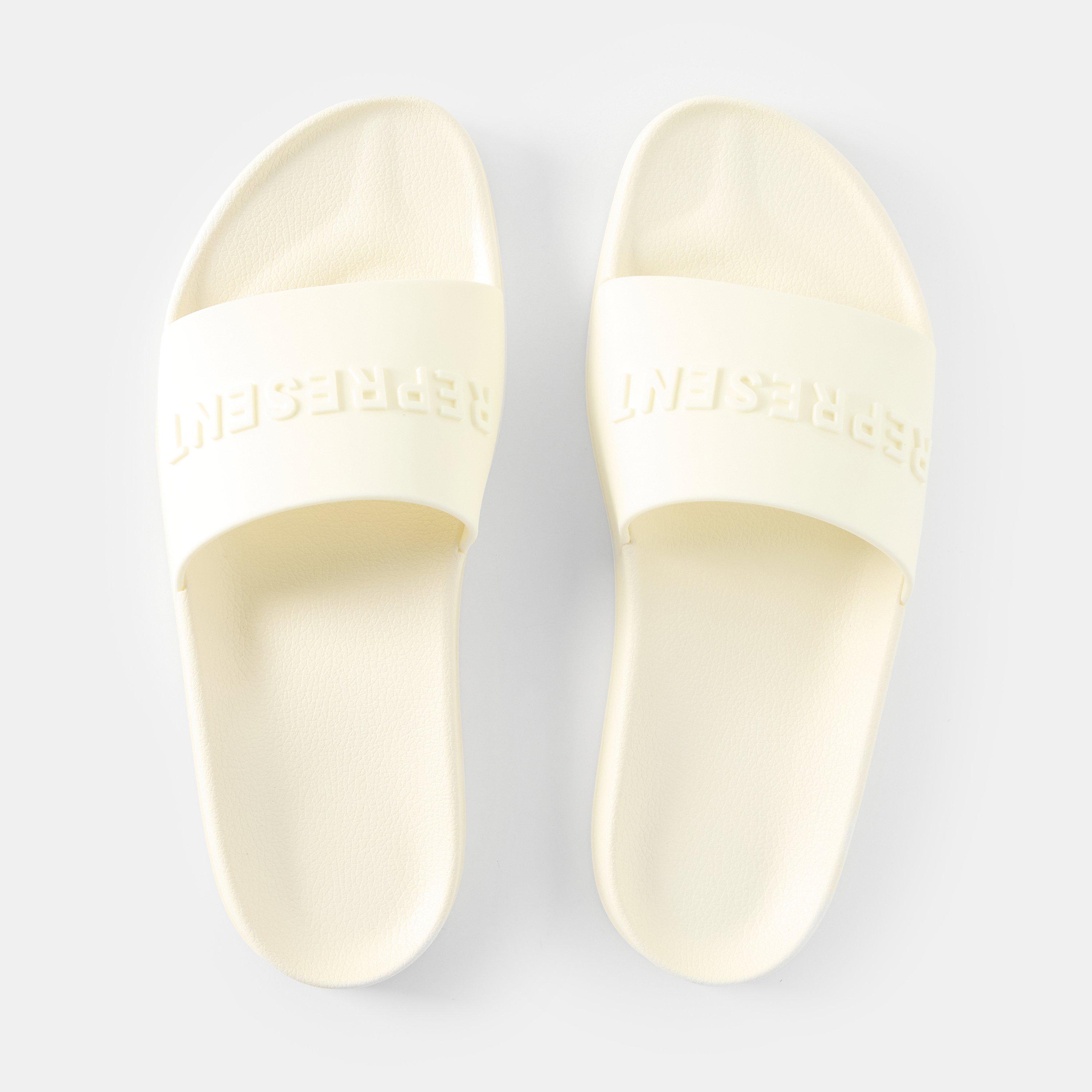 Flat White - Represent - Men's Waterproof Ergonomic Pool Sliders - 5