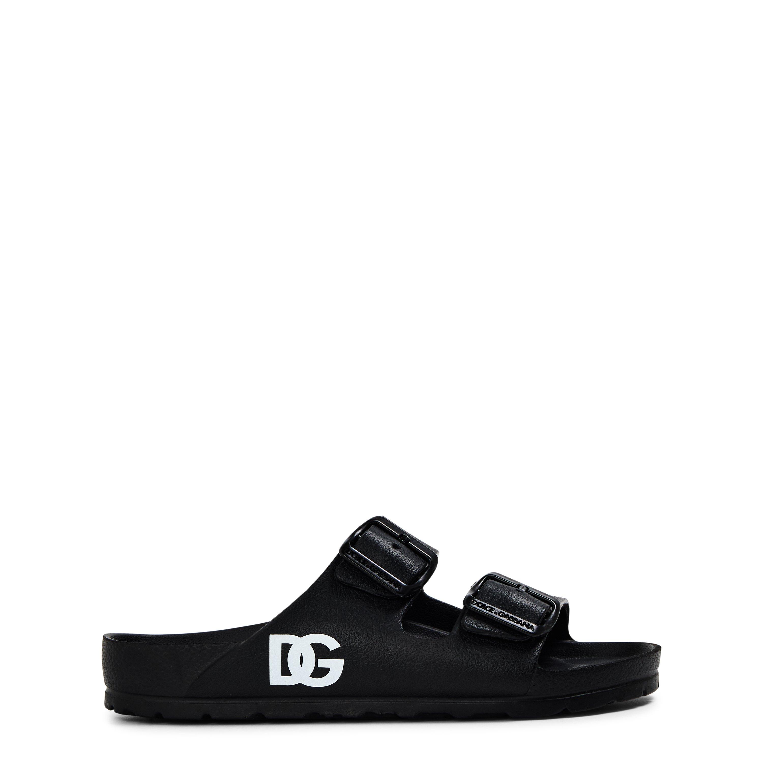 Black 80999 - Dolce and Gabbana - Kids' Flat Sandals - 1