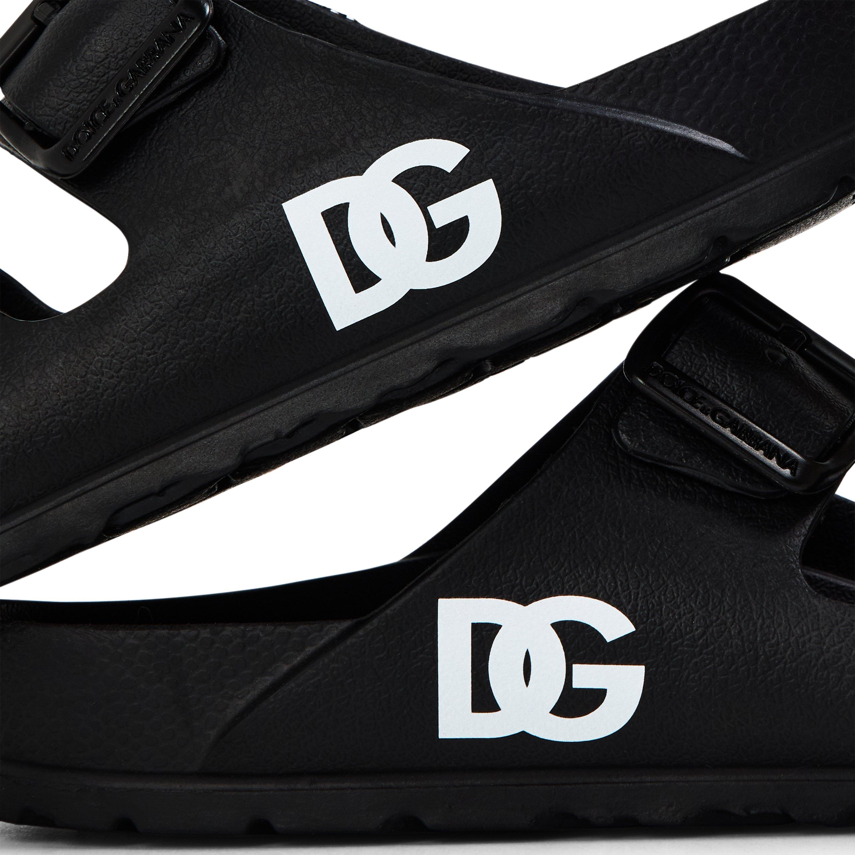 Black 80999 - Dolce and Gabbana - Kids' Flat Sandals - 3