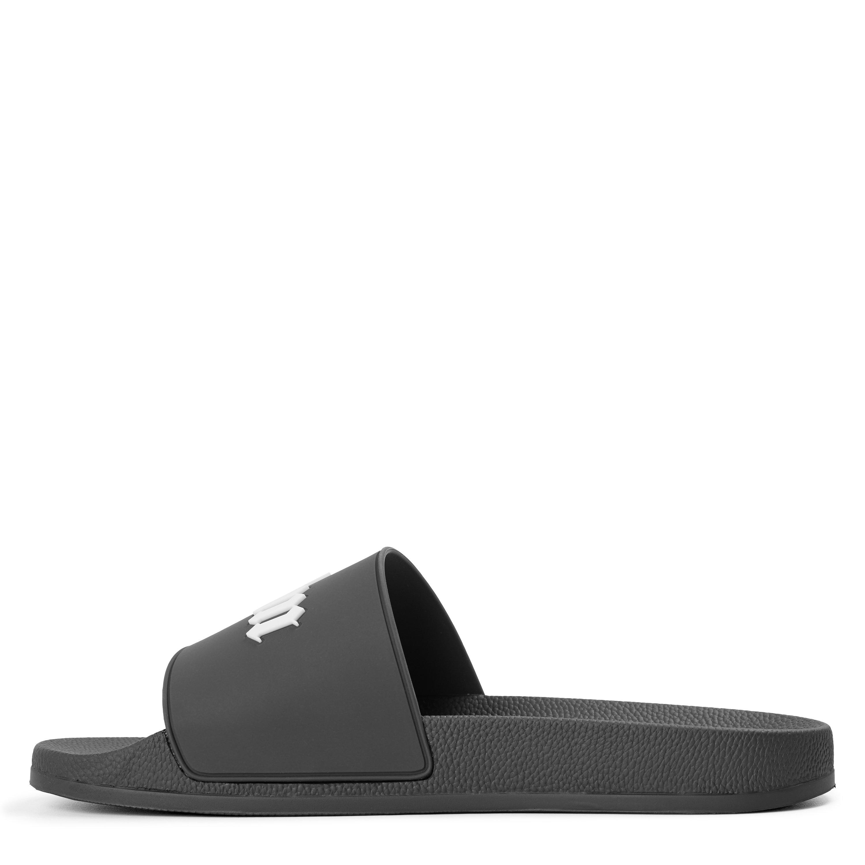 Black/White - Palm Angels - Men's Pool Sliders - 2