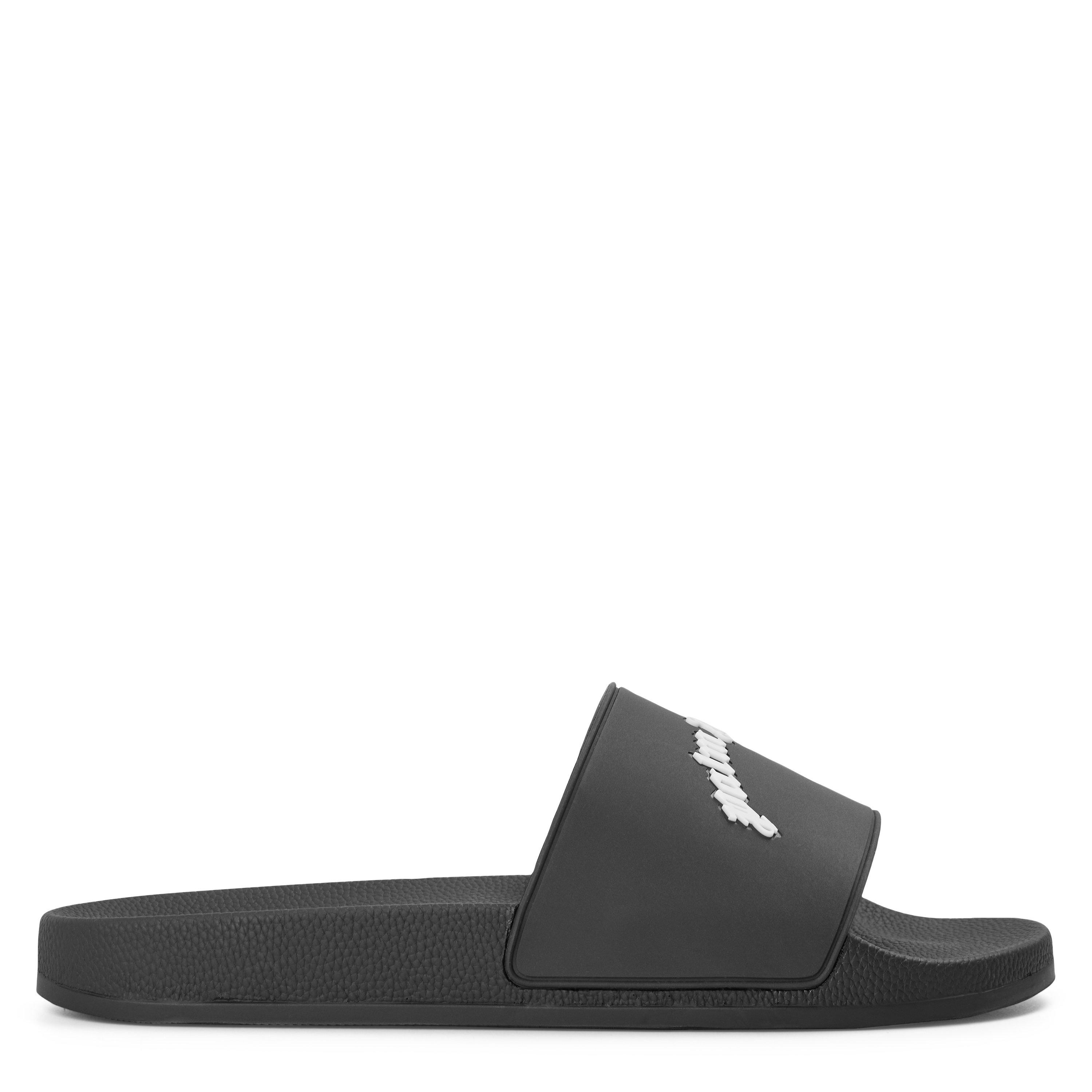 Black/White - Palm Angels - Men's Pool Sliders - 1