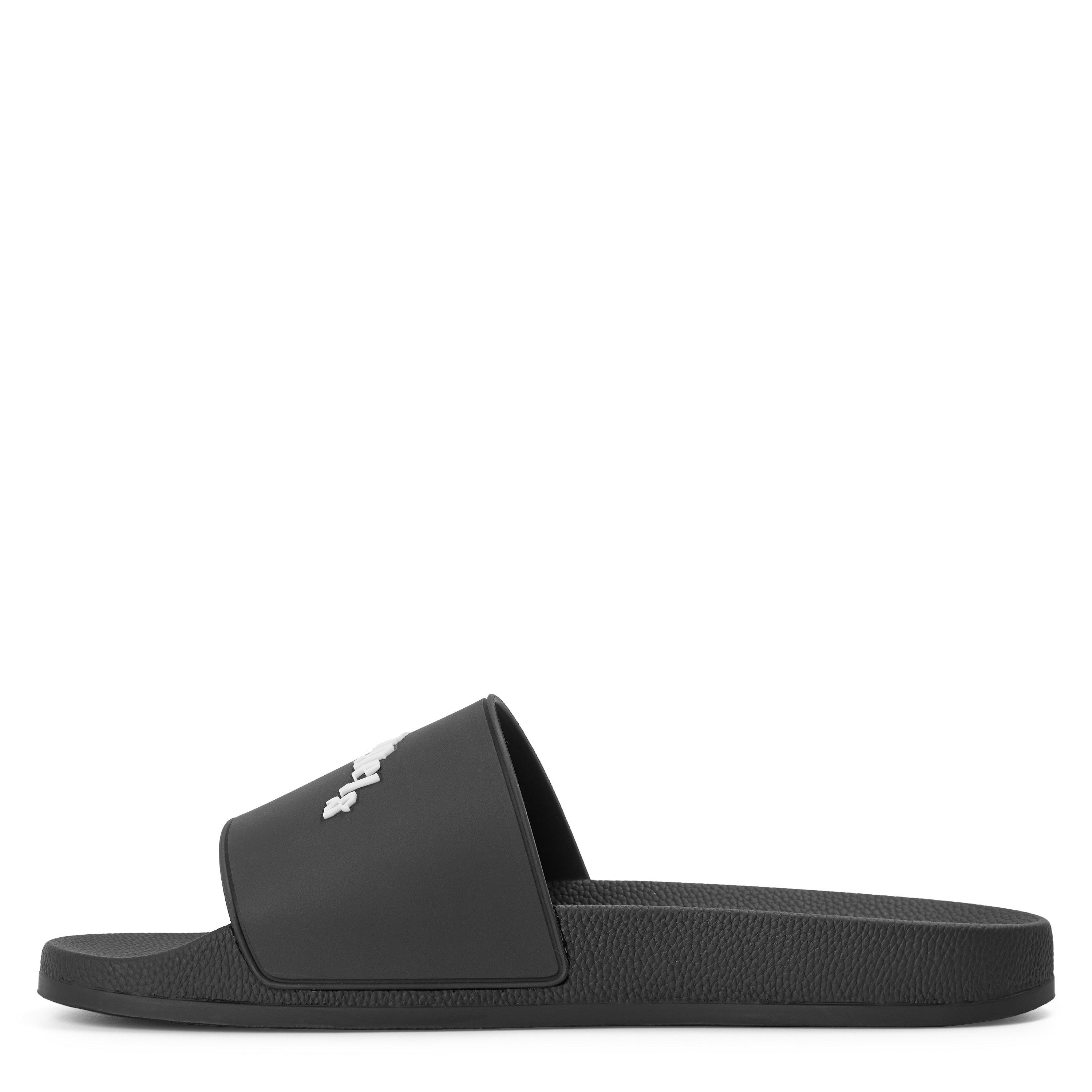 Black/White - Palm Angels - Men's Pool Sliders - 2