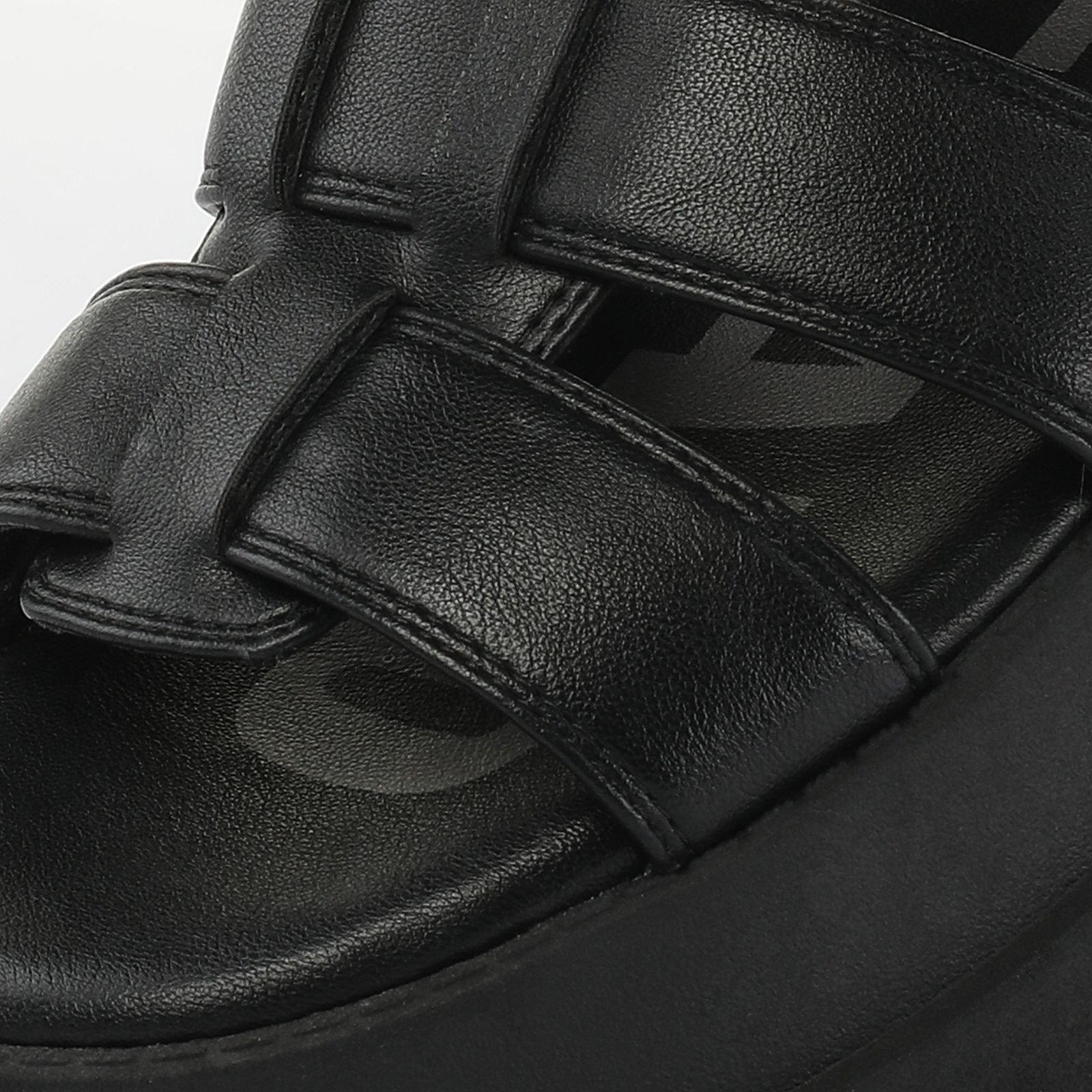 Black - Buffalo - Women's Vegan Fisherman Flat Sandals - 3