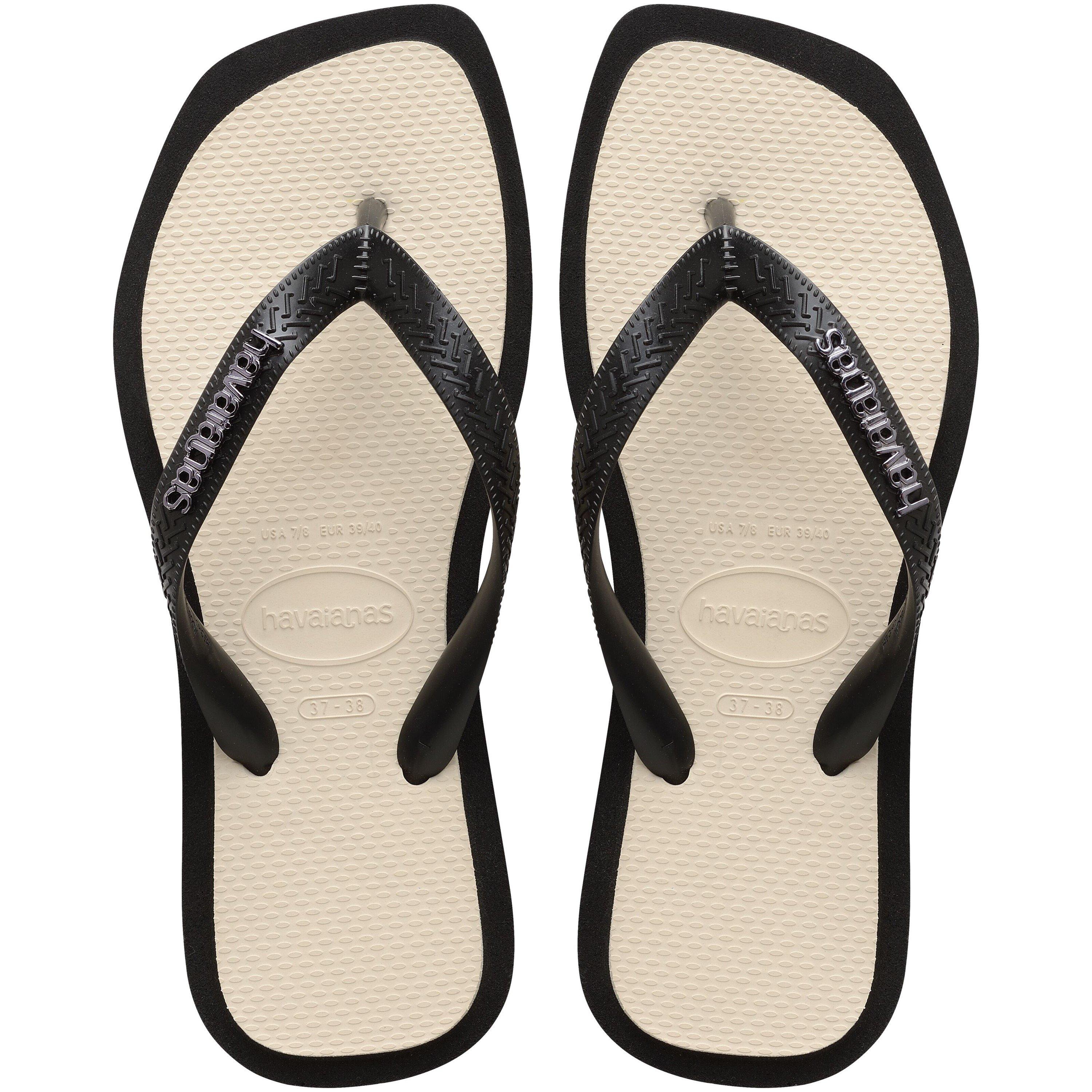 Black - Havaianas - Women's Top Square Fusion Flip Flops - 1