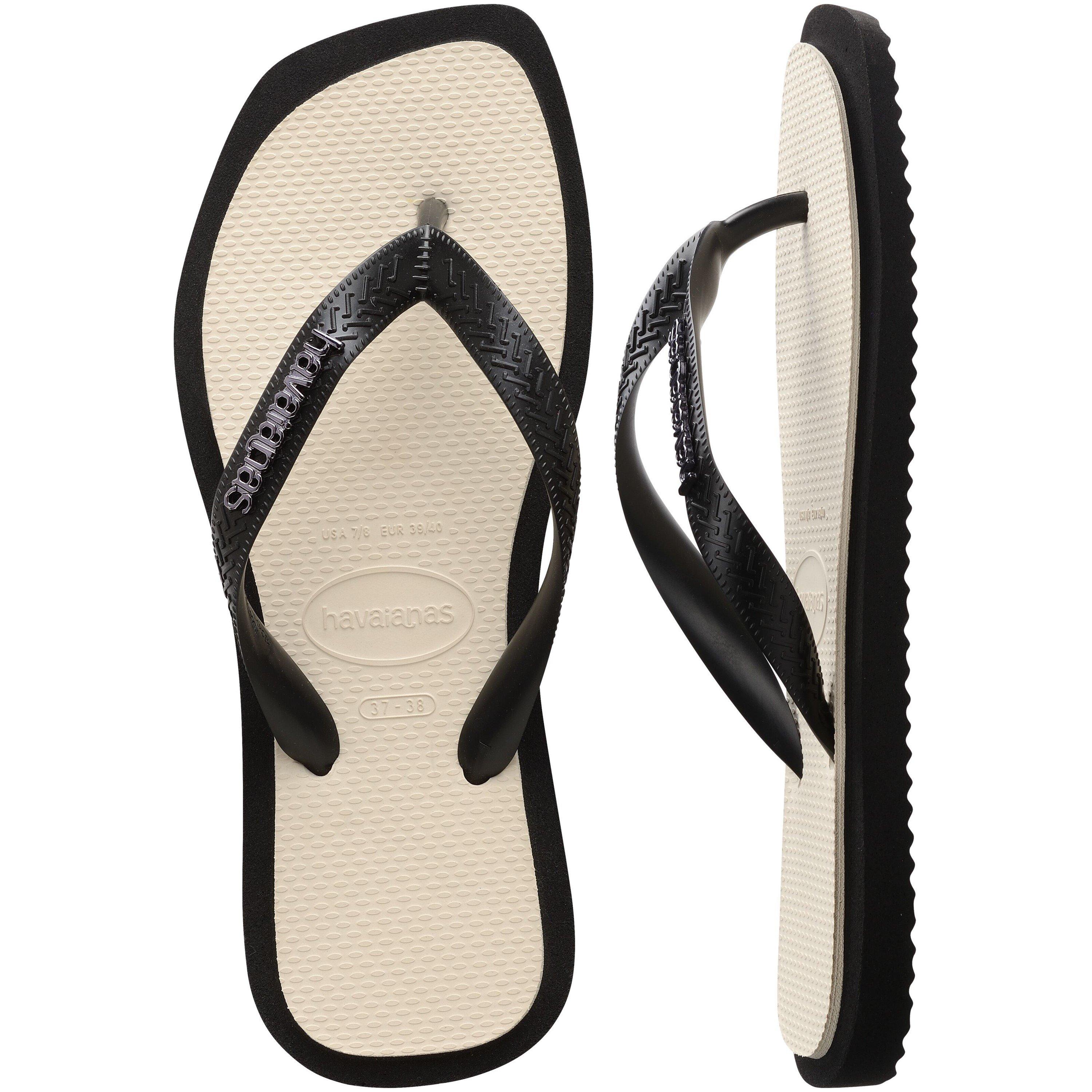 Black - Havaianas - Women's Top Square Fusion Flip Flops - 5