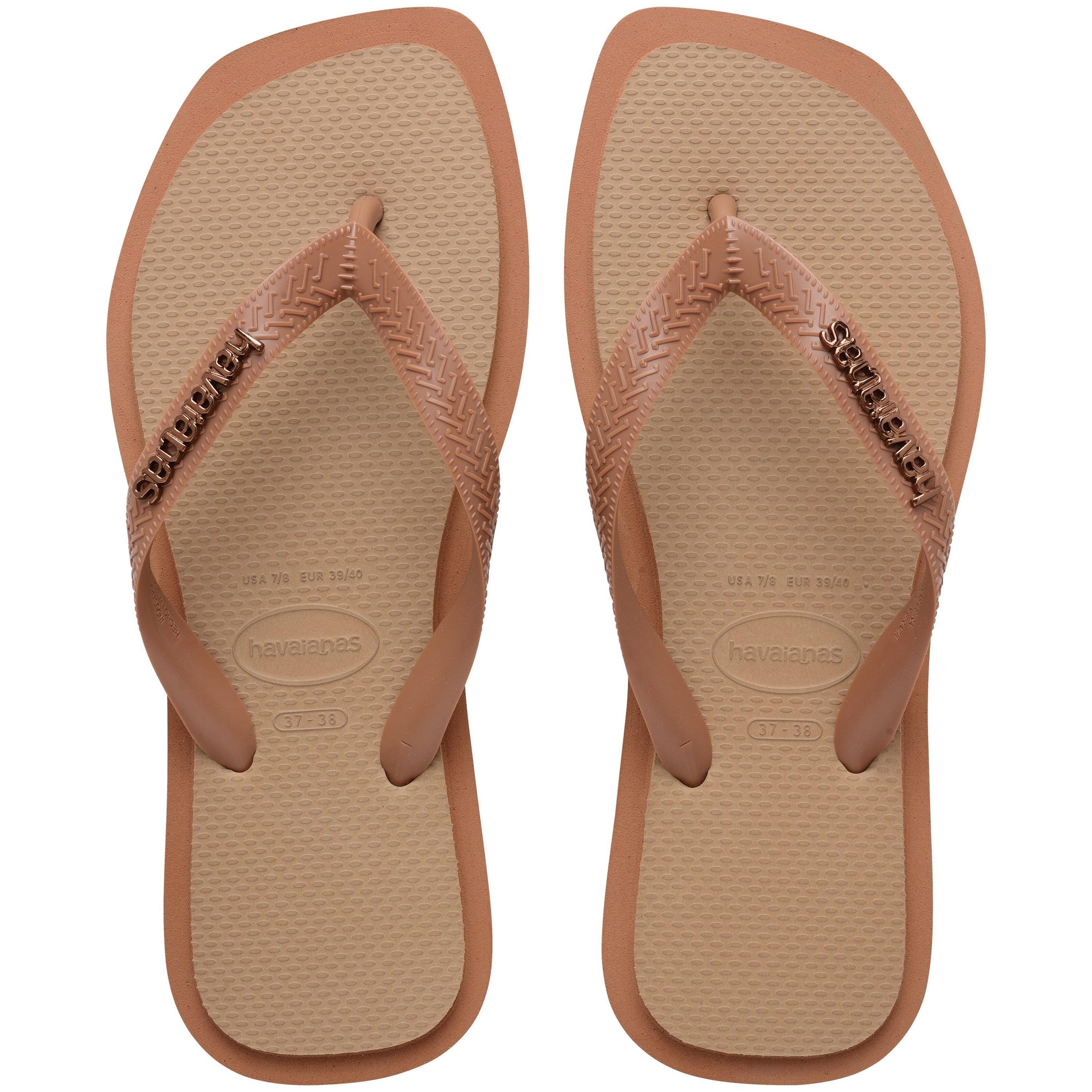 Rose Gold - Havaianas - Women's Top Square Fusion Flip Flops - 1