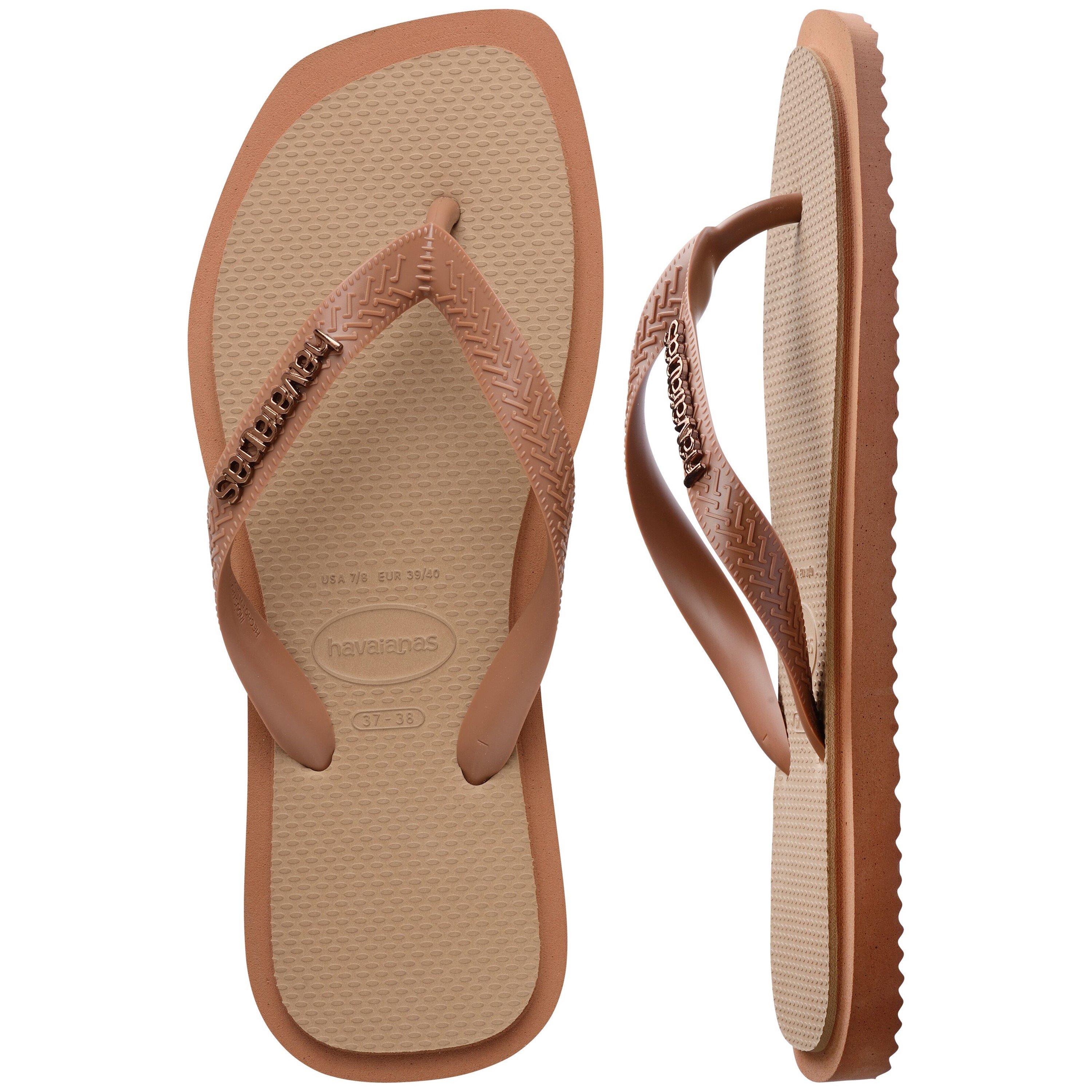 Rose Gold - Havaianas - Women's Top Square Fusion Flip Flops - 5