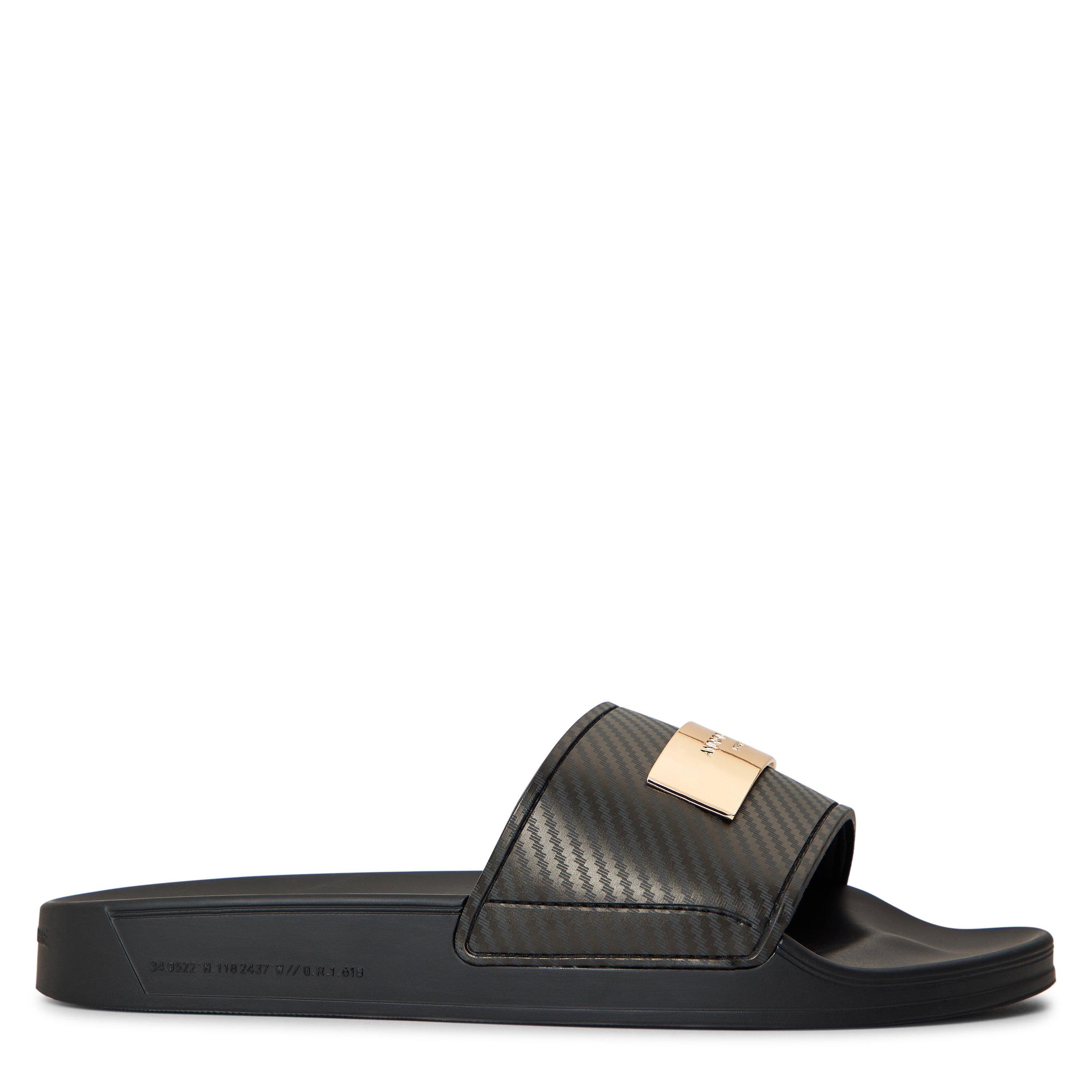 Black/Gold - Android Homme - Men's Exclusive Pool Sliders - 1