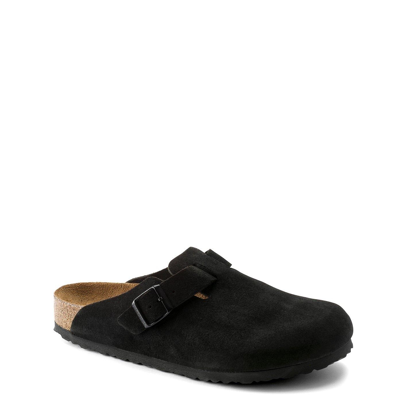 靴 BIRKENSTOCK Boston Black 26cm EU40 Boston Soft Footbed Suede Leather Black | BIRKENSTOCK