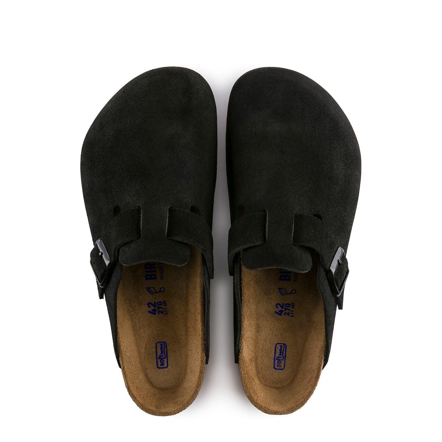 国内正規 BIRKENSTOCK BOSTON ブラックスエード 41 BIRKENSTOCK BOSTON SOFT FOOTBED WOMEN'S CLOGS BLACK SUEDE SIZE 10