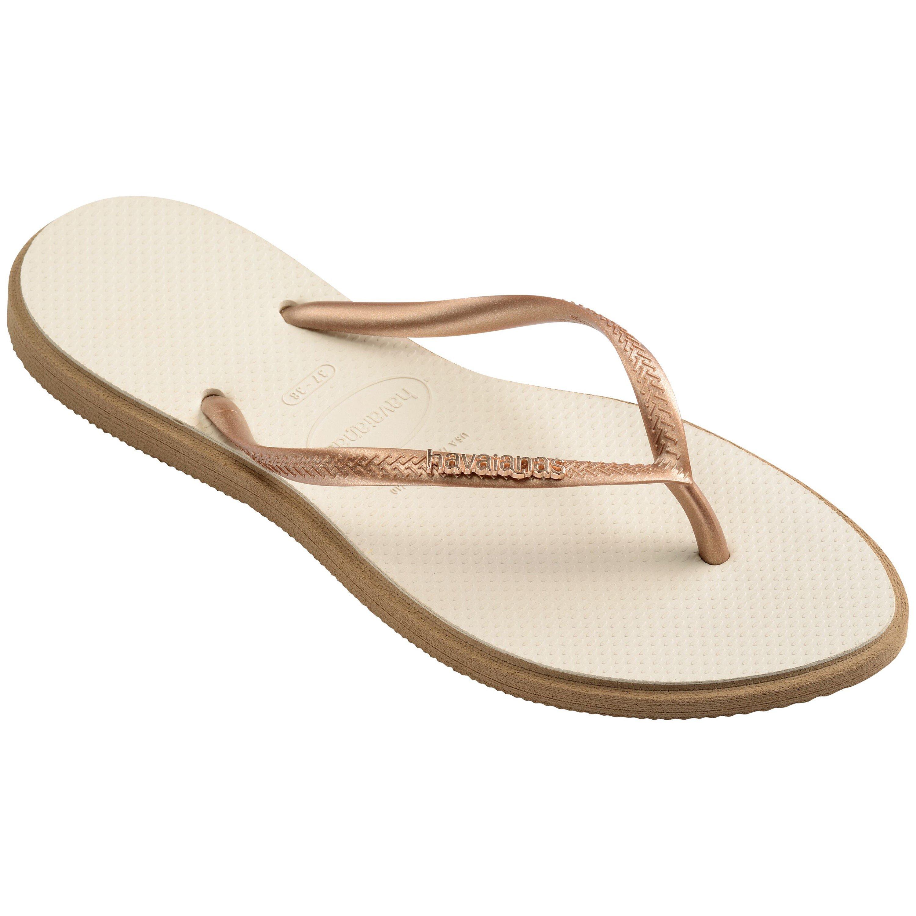 Rose Gold/Beige - Havaianas - Women's Slim Point Flip Flops - 2