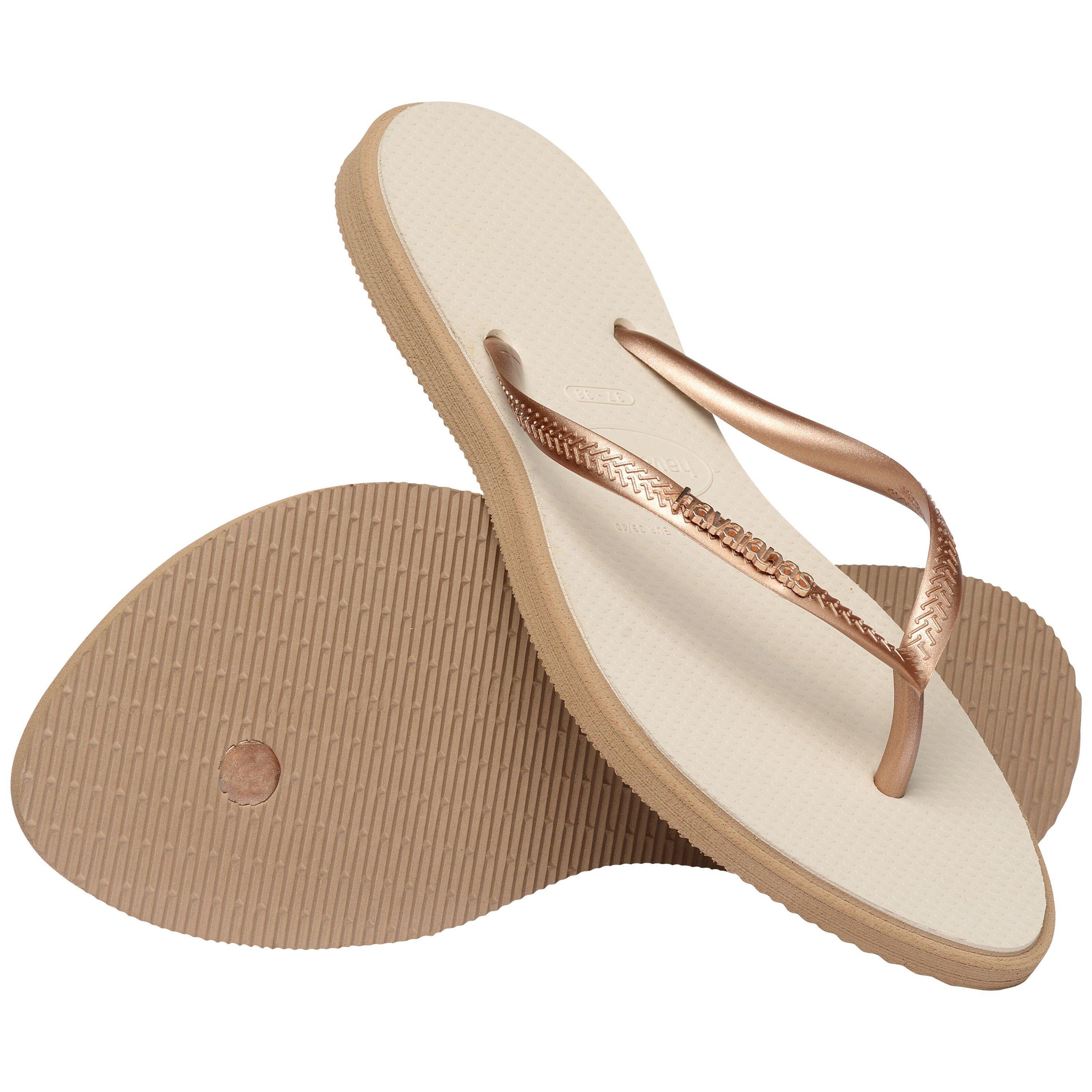 Rose Gold/Beige - Havaianas - Women's Slim Point Flip Flops - 4