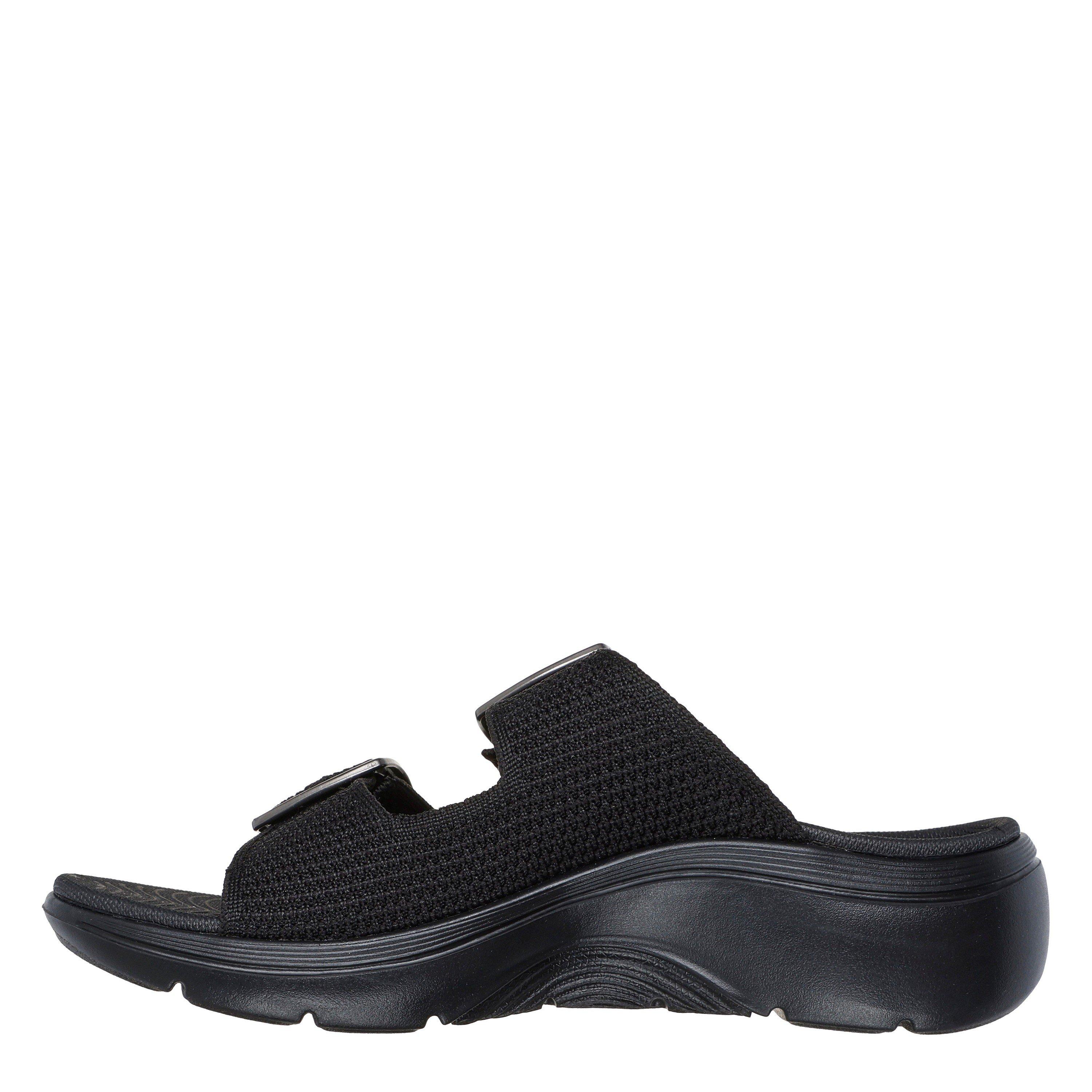 Schwarzer Stoff - Skechers - Skechers Go Walk Arch Fit 2.0 Sandal-D Flat Sandals Womens - 2