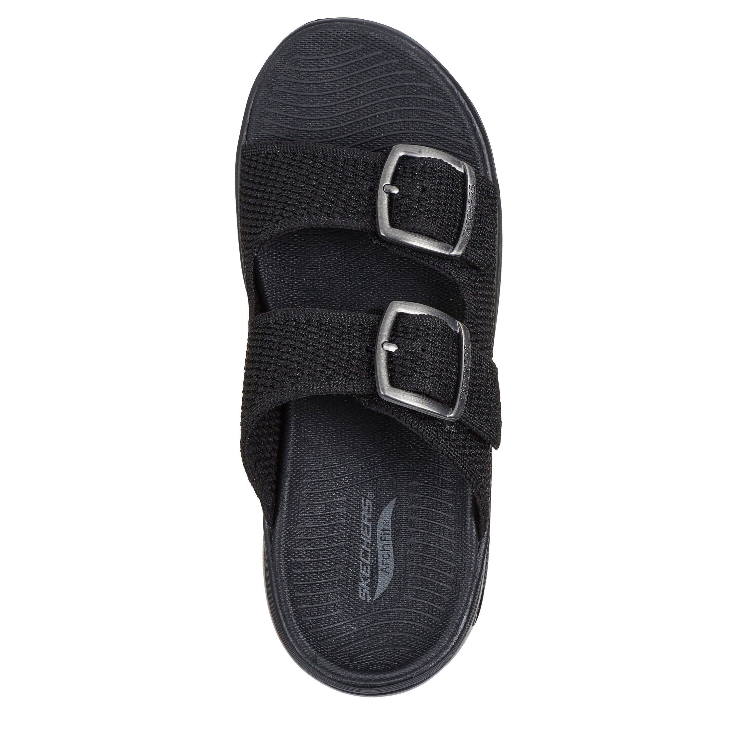 Schwarzer Stoff - Skechers - Skechers Go Walk Arch Fit 2.0 Sandal-D Flat Sandals Womens - 4