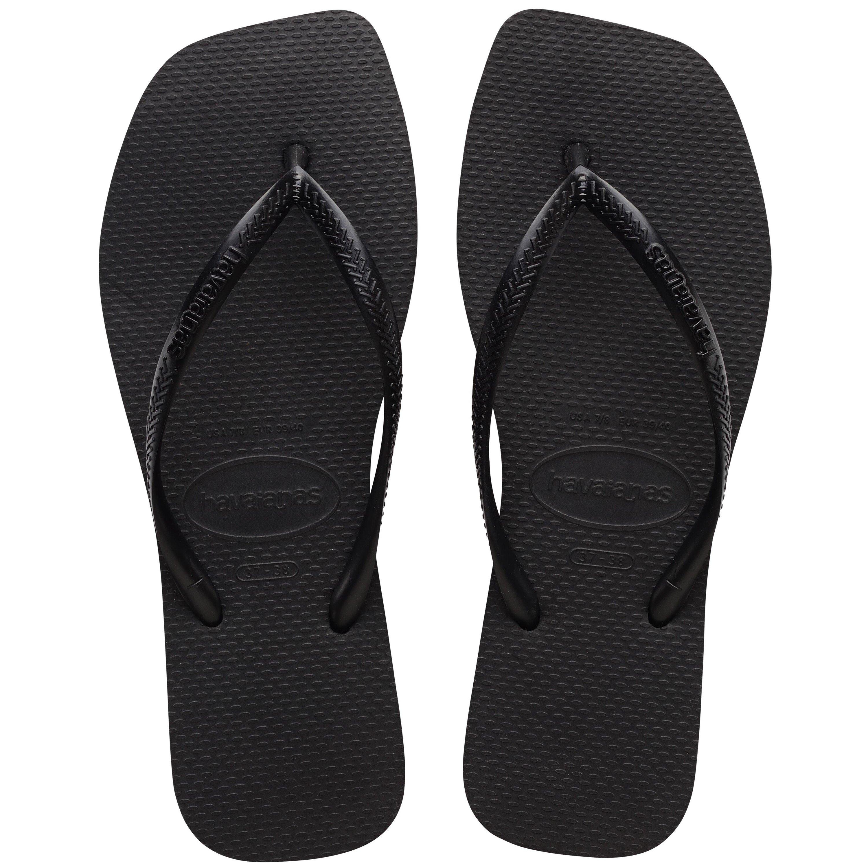Black - Havaianas - Women's Slim Square Flip Flops - 1